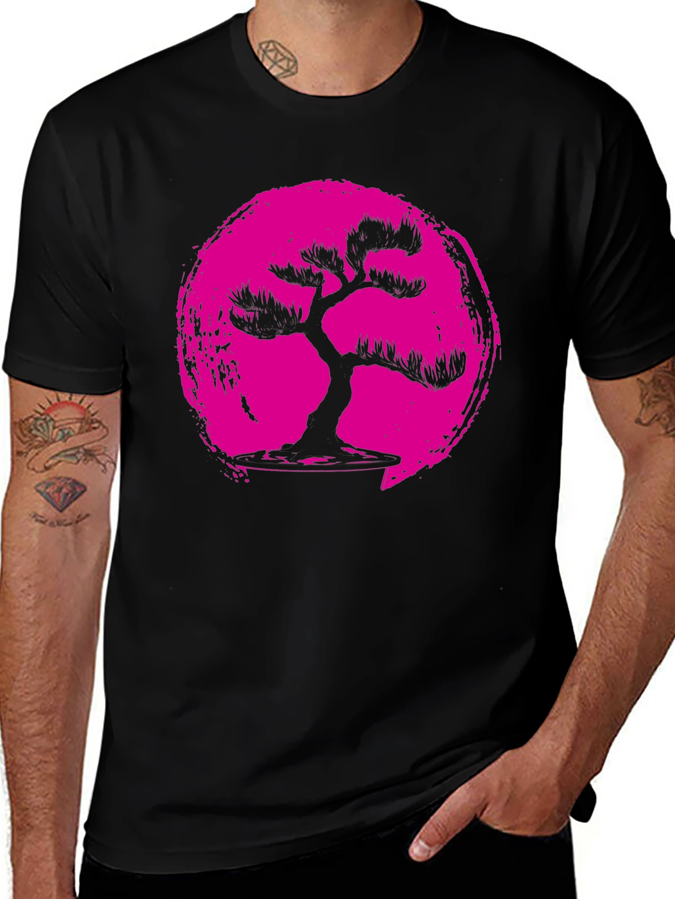 Bonsai Tree Graphic Tee - Trendy Casual Wear