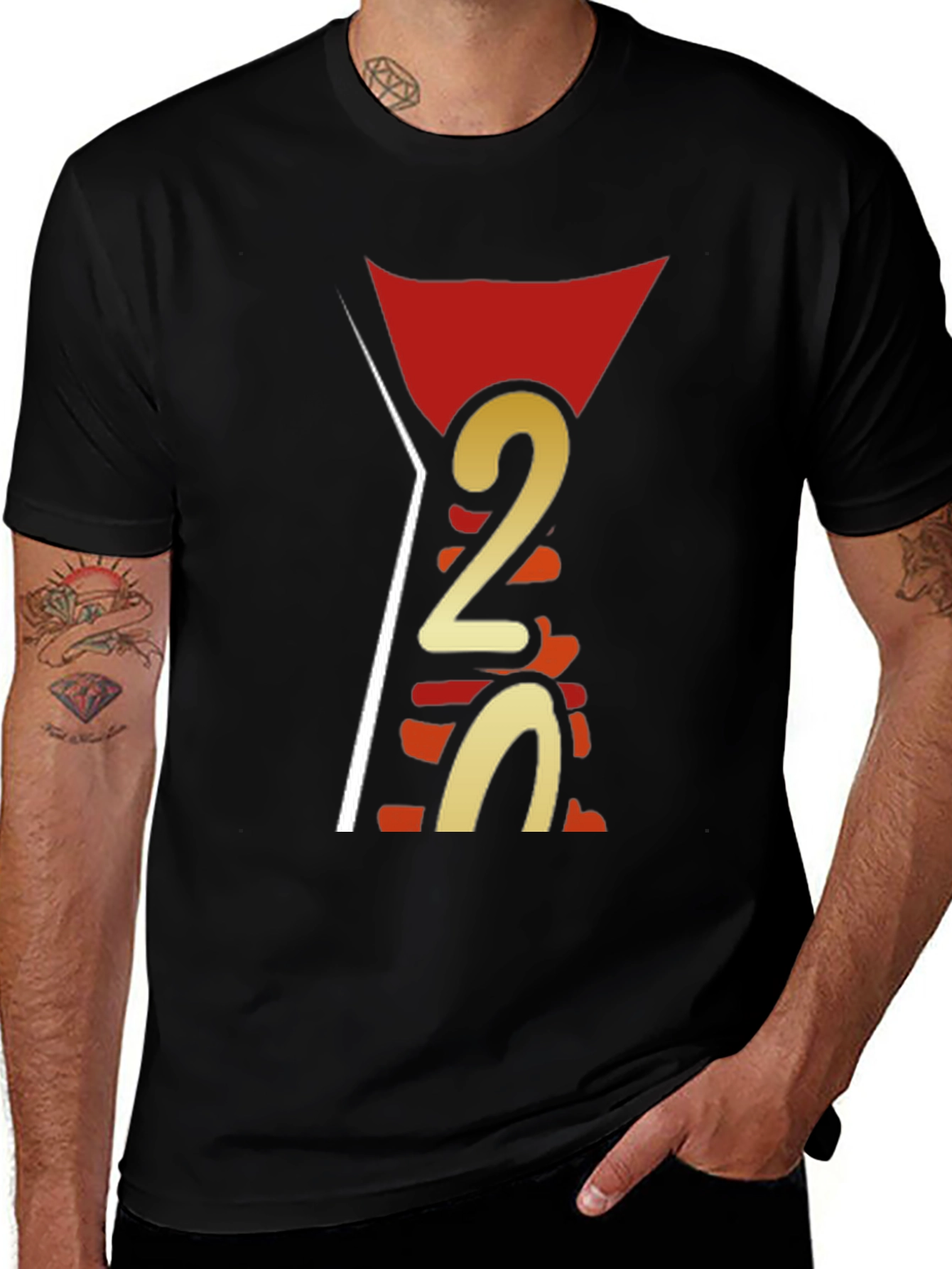 Variant 22 of Modern Geometric Number Tee