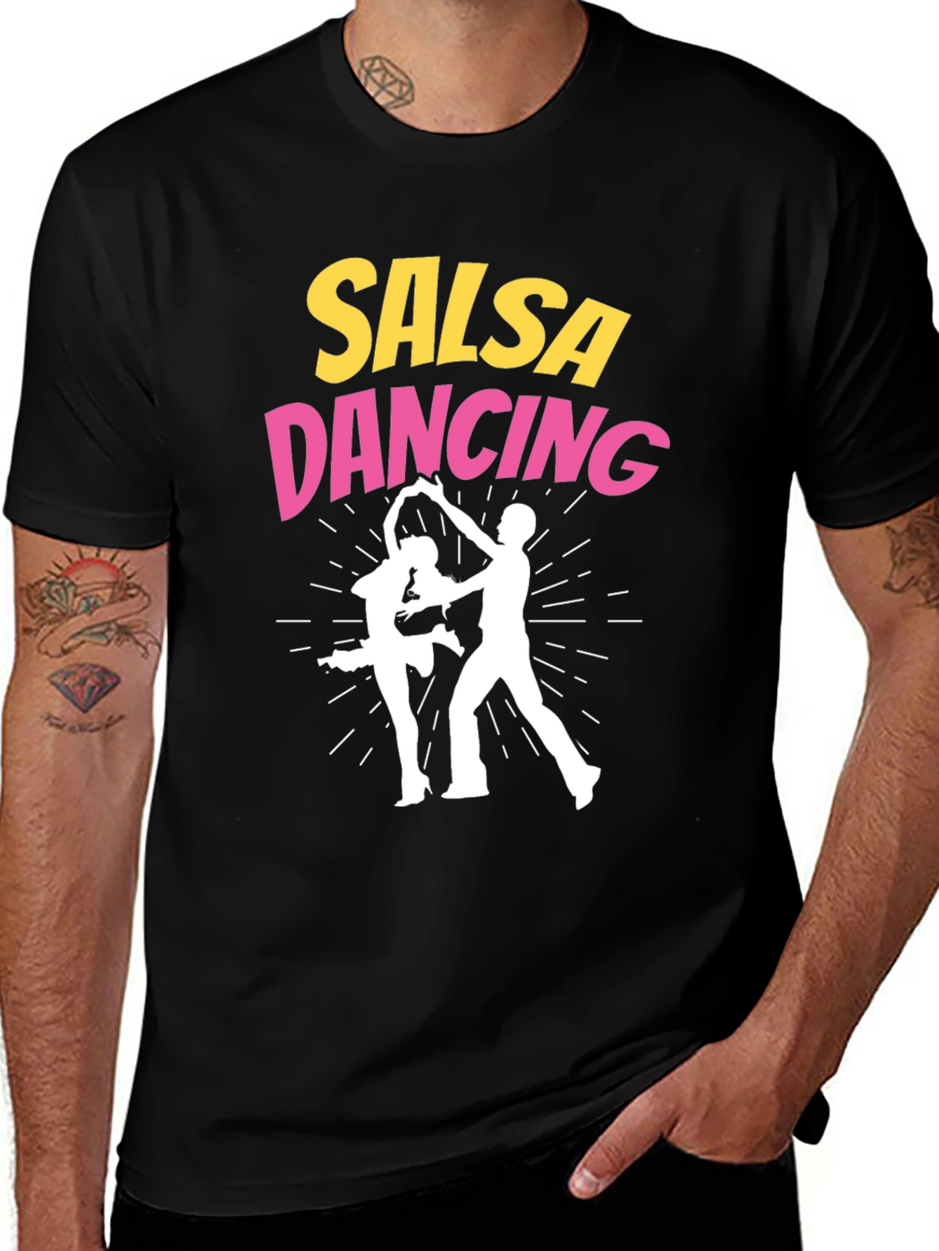 Variant 20 of Salsa Dancing Graphic T-Shirt - Black
