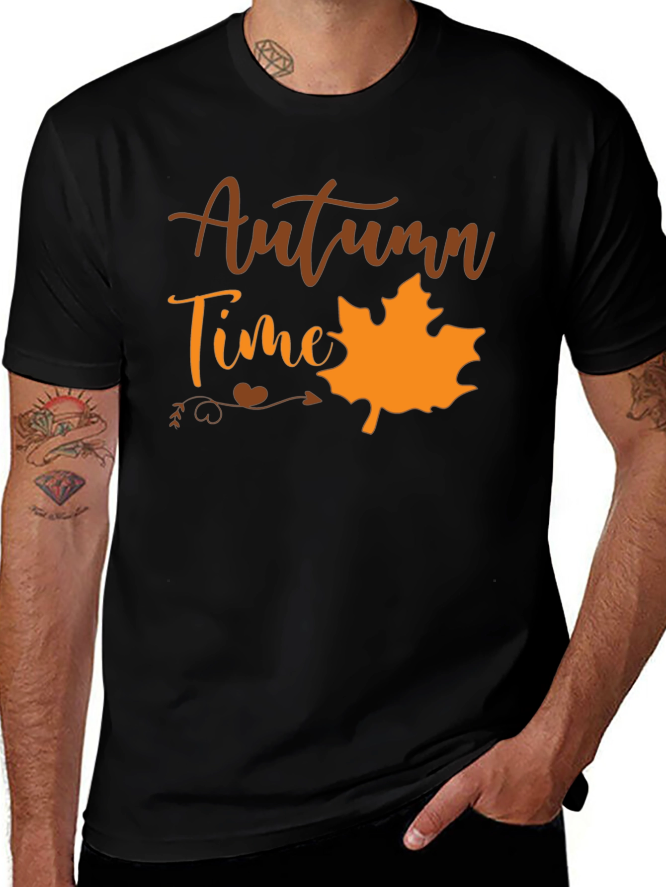 Variant 17 of Autumn Time Black T-Shirt
