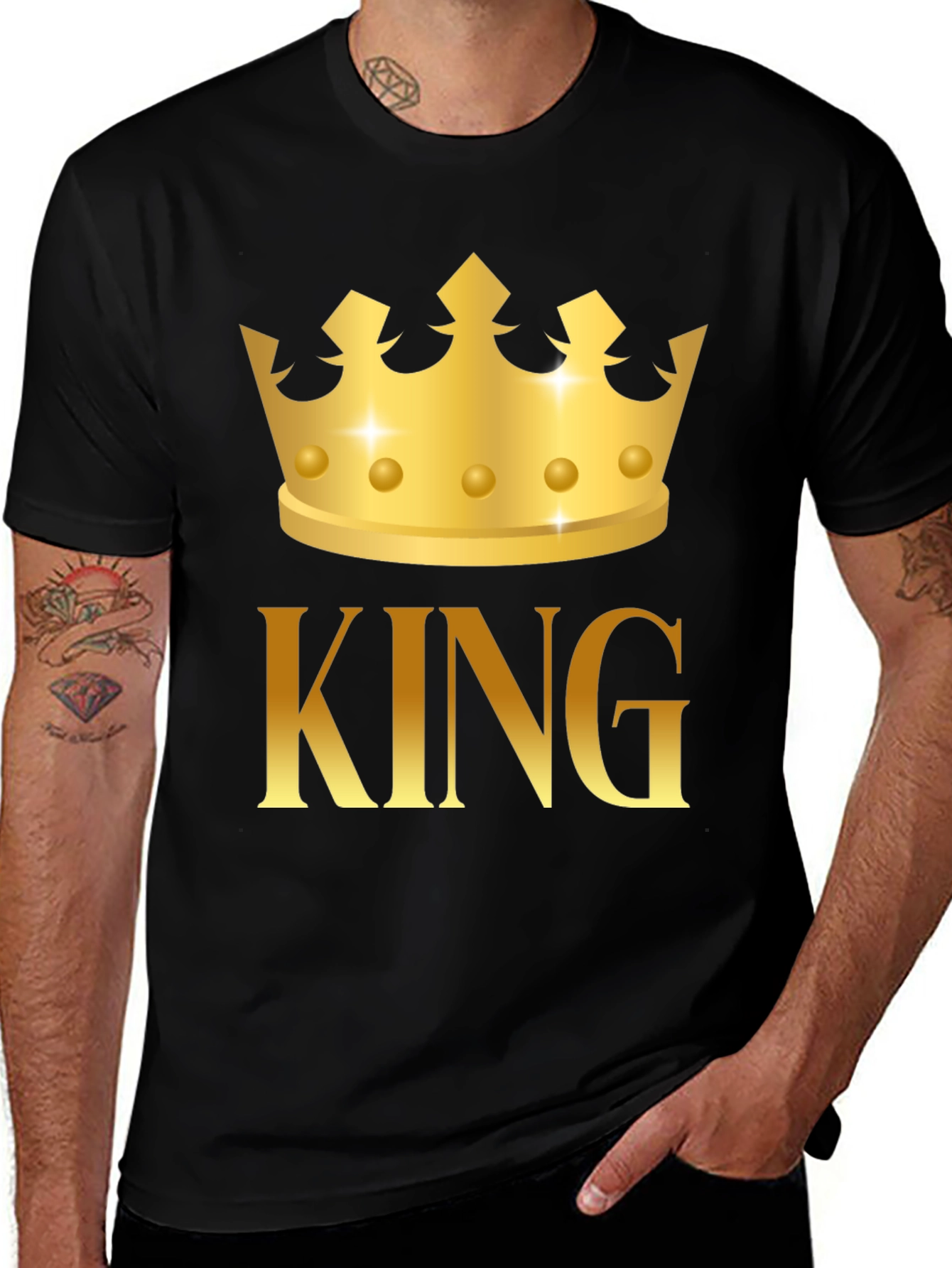 King Crown Graphic Black T-Shirt