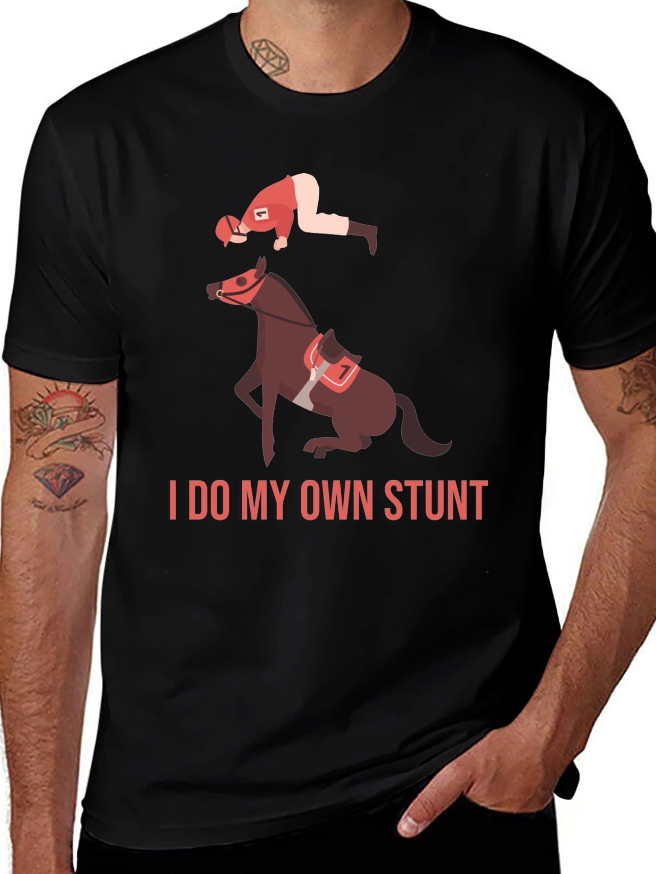 Variant 25 of I Do My Own Stunt Horse Riding T-Shirt