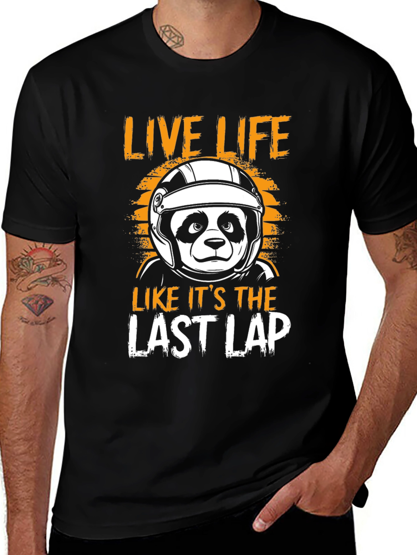 Variant 7 of Live Life Like It's The Last Lap Panda T-Shirt