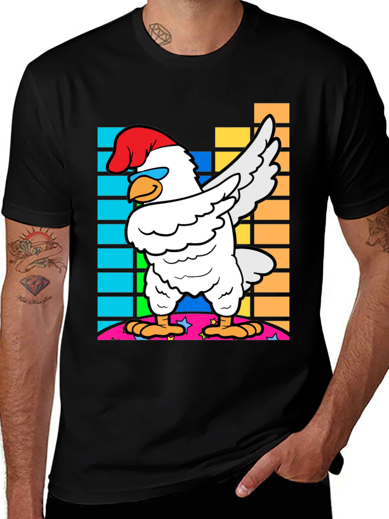 Variant 19 of Dabbing Chicken Graphic Tee