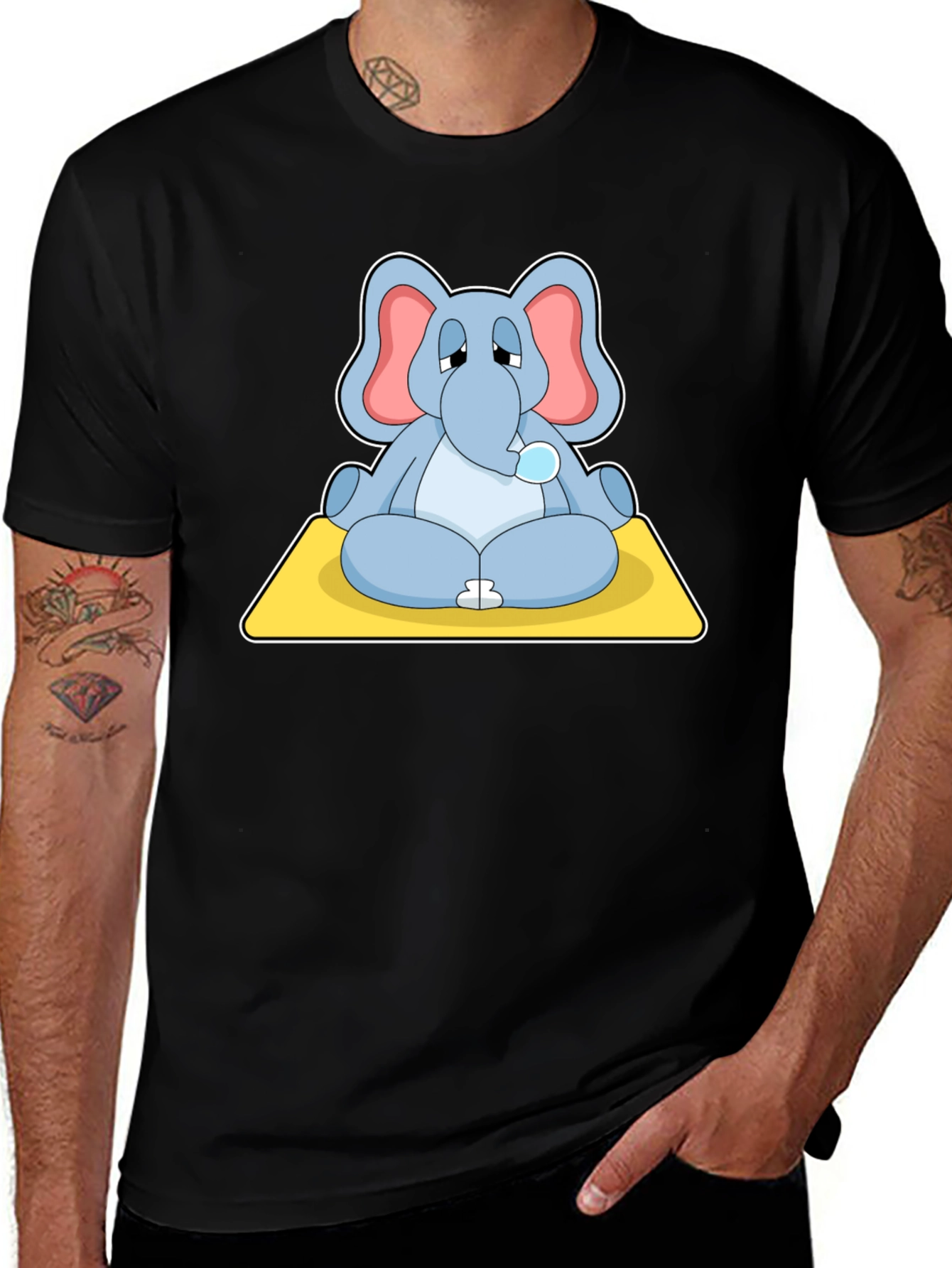 Variant 9 of Meditating Elephant Graphic Tee