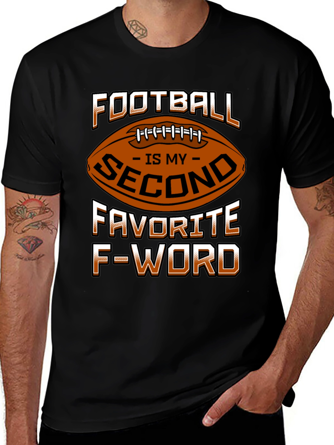 Variant 12 of Football Second Favorite F-Word T-Shirt