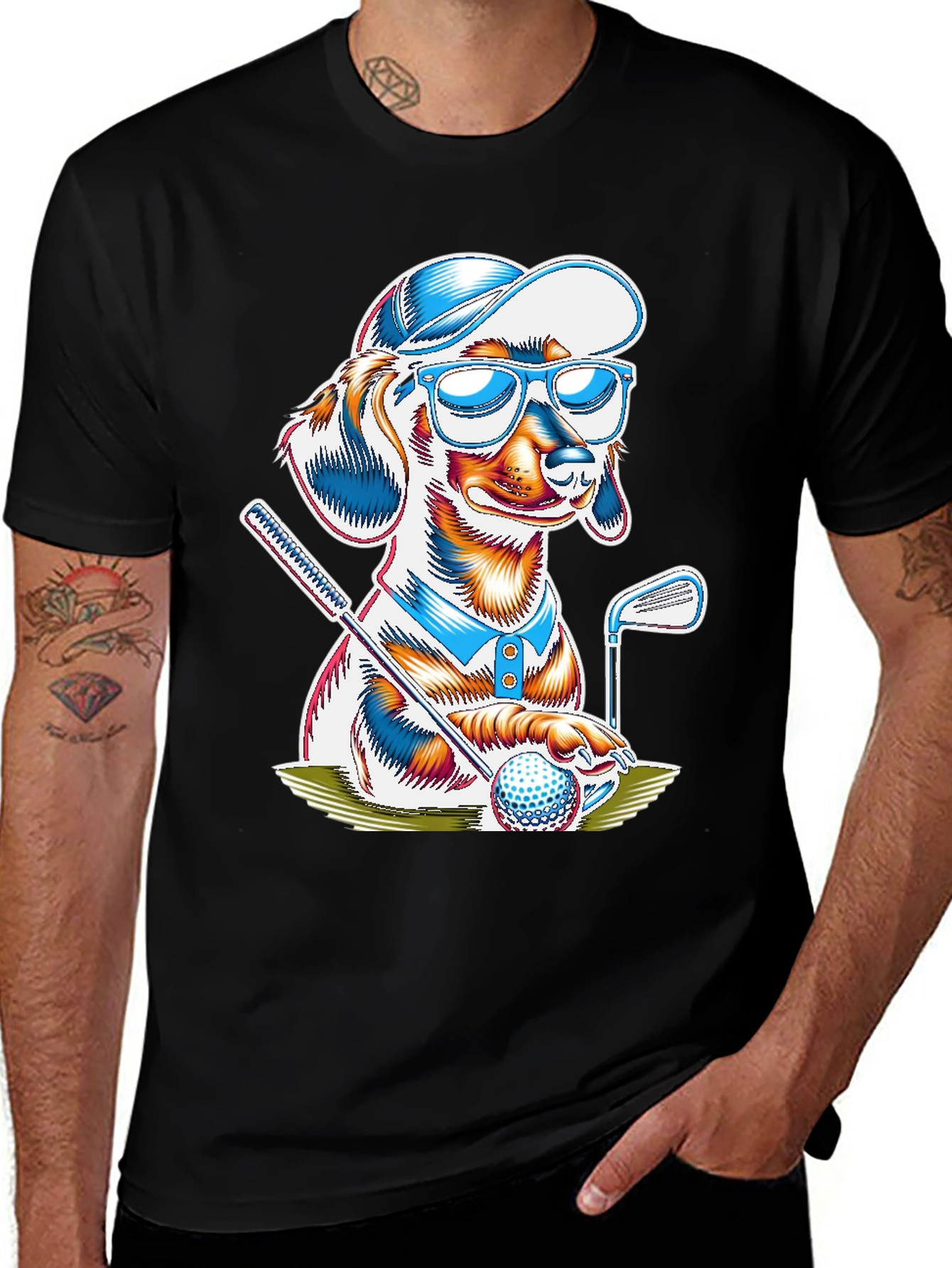 Variant 8 of Dachshund Golfer T-Shirt - Funny Dog Golfing Tee