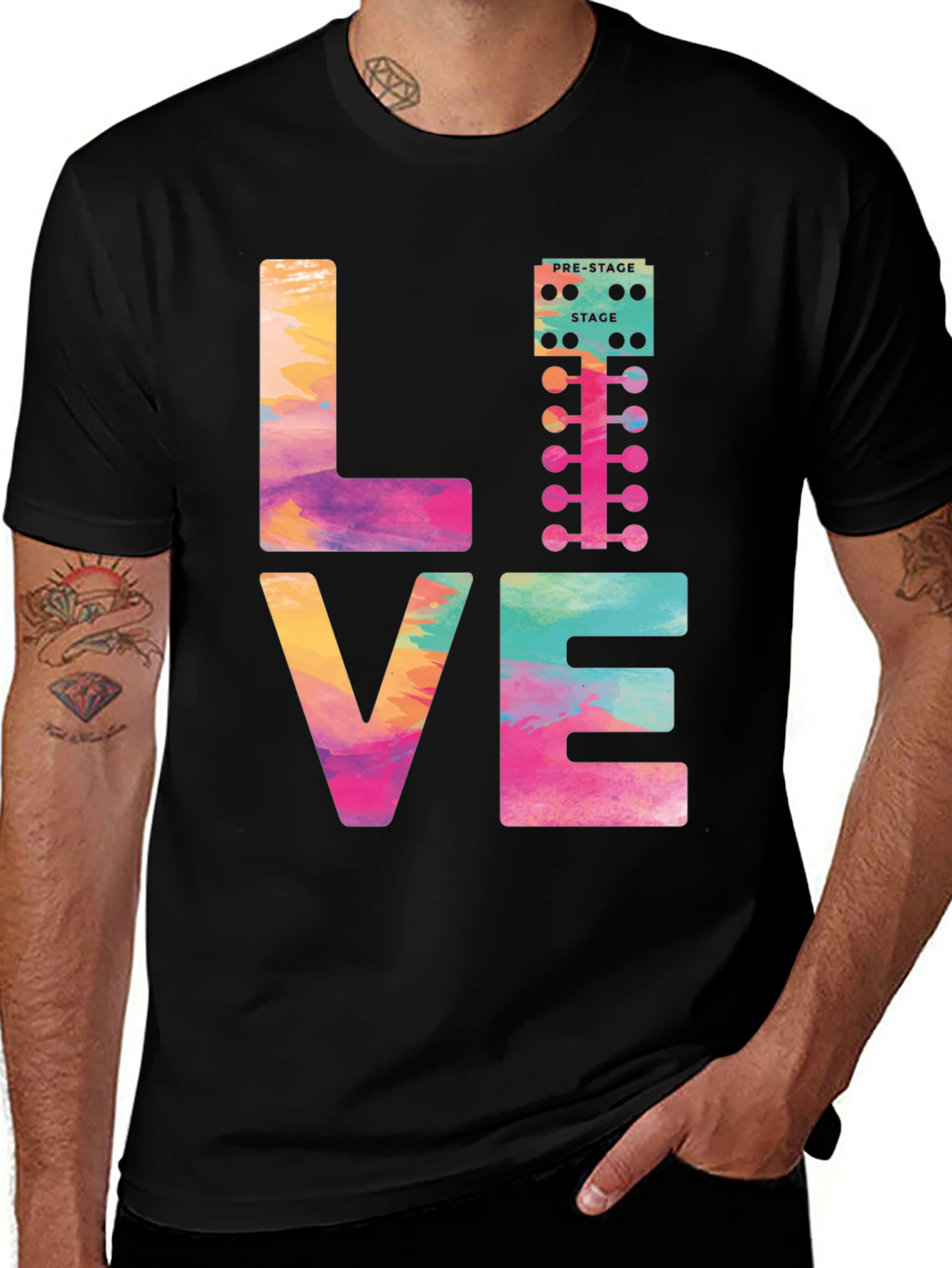 Variant 2 of Love Drag Racing T-Shirt - Colorful Design