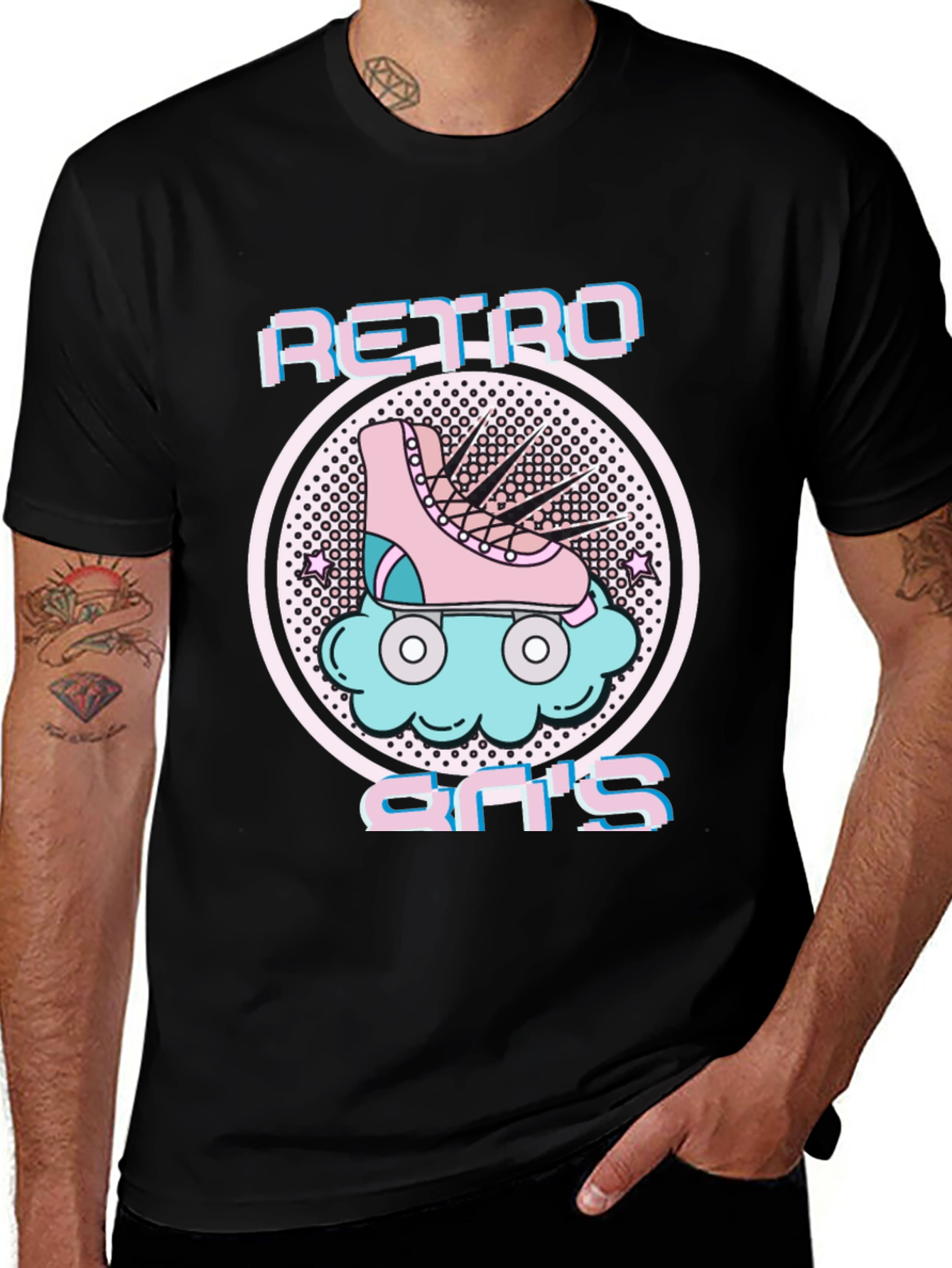 Variant 5 of Retro 80's Roller Skate Graphic Tee