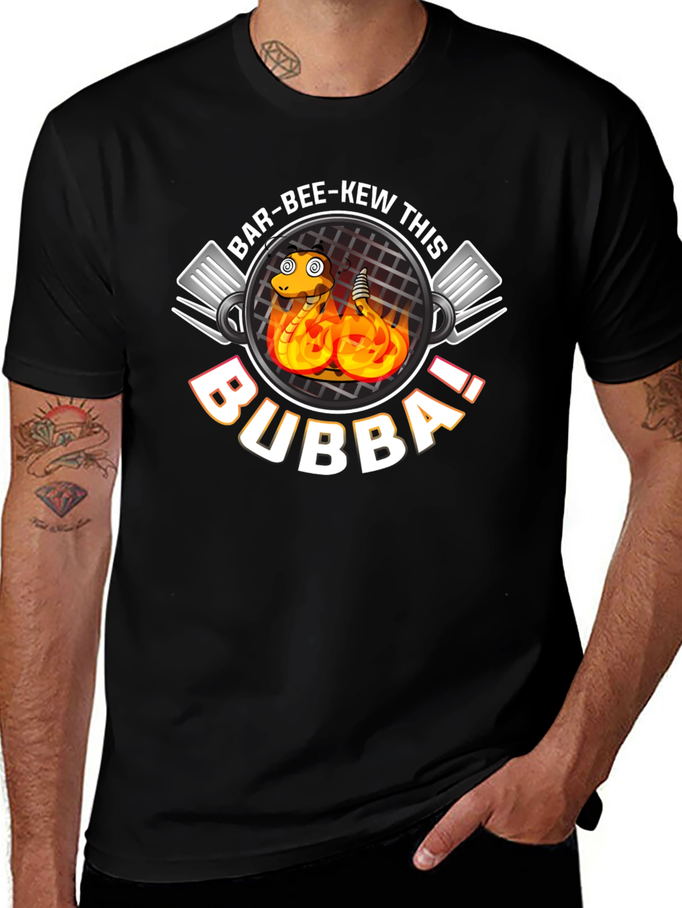 Variant 18 of Bar-Bee-Kew This Bubba BBQ T-Shirt