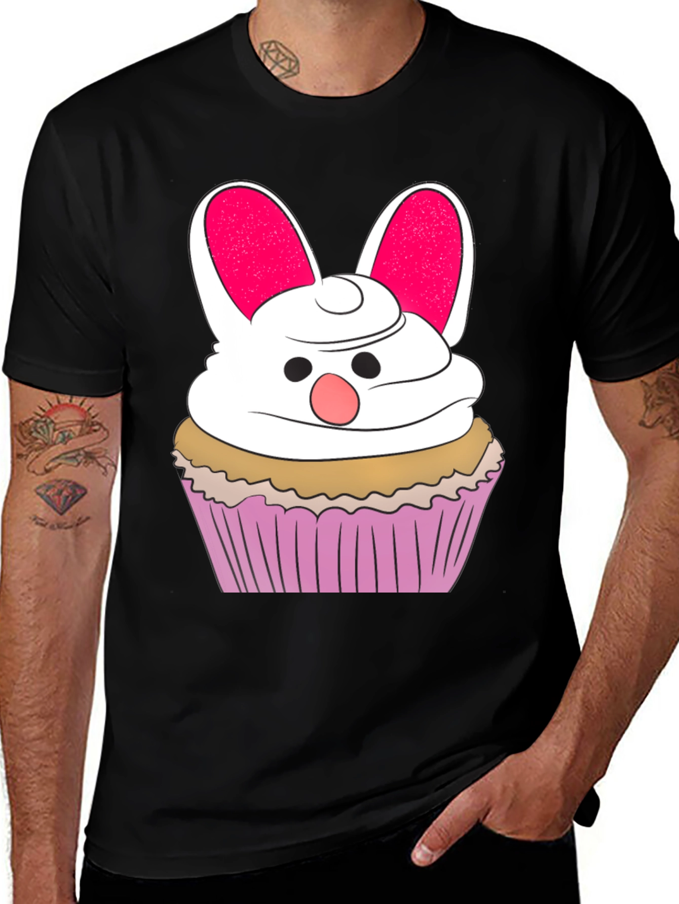 Variant 30 of Bunny Cupcake T-Shirt - Sweet Easter Style!