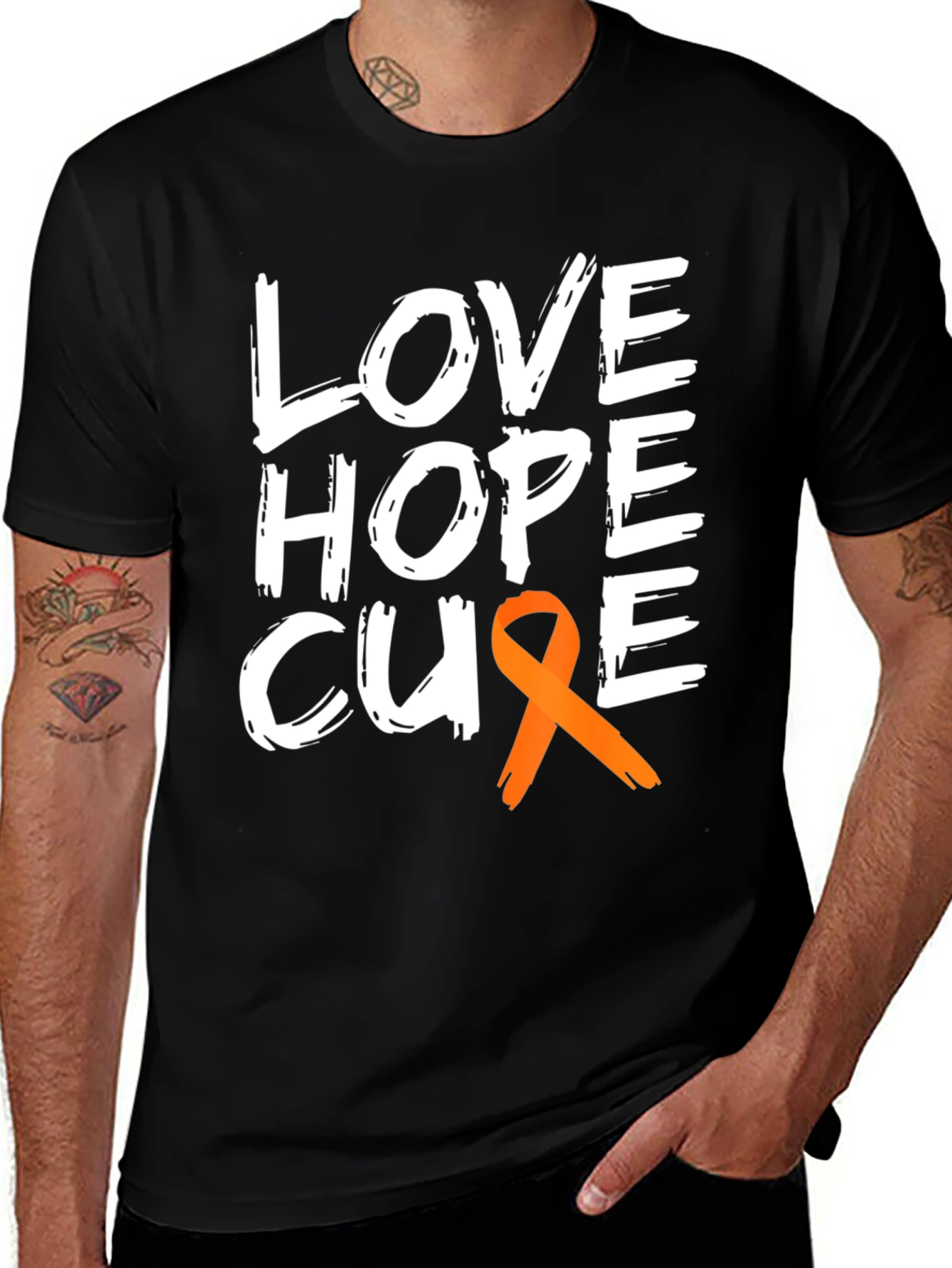 Variant 17 of Love Hope Cure T-Shirt - Awareness Ribbon Graphic Tee
