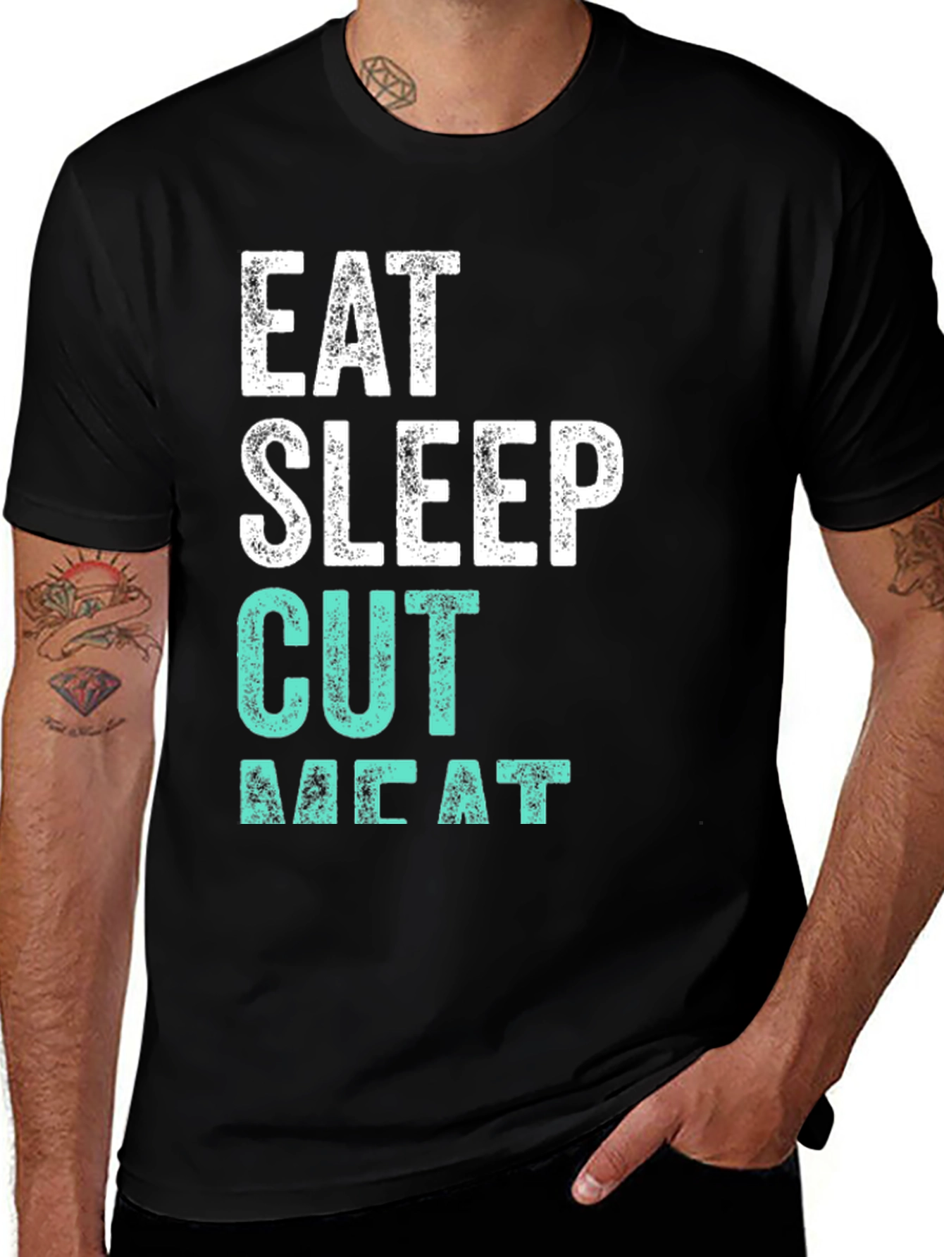 Variant 5 of Eat Sleep Cut Meat T-Shirt | Butcher Tee