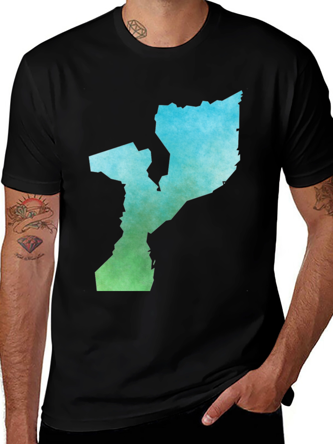 Mozambique Map T-Shirt - Gradient Country Pride
