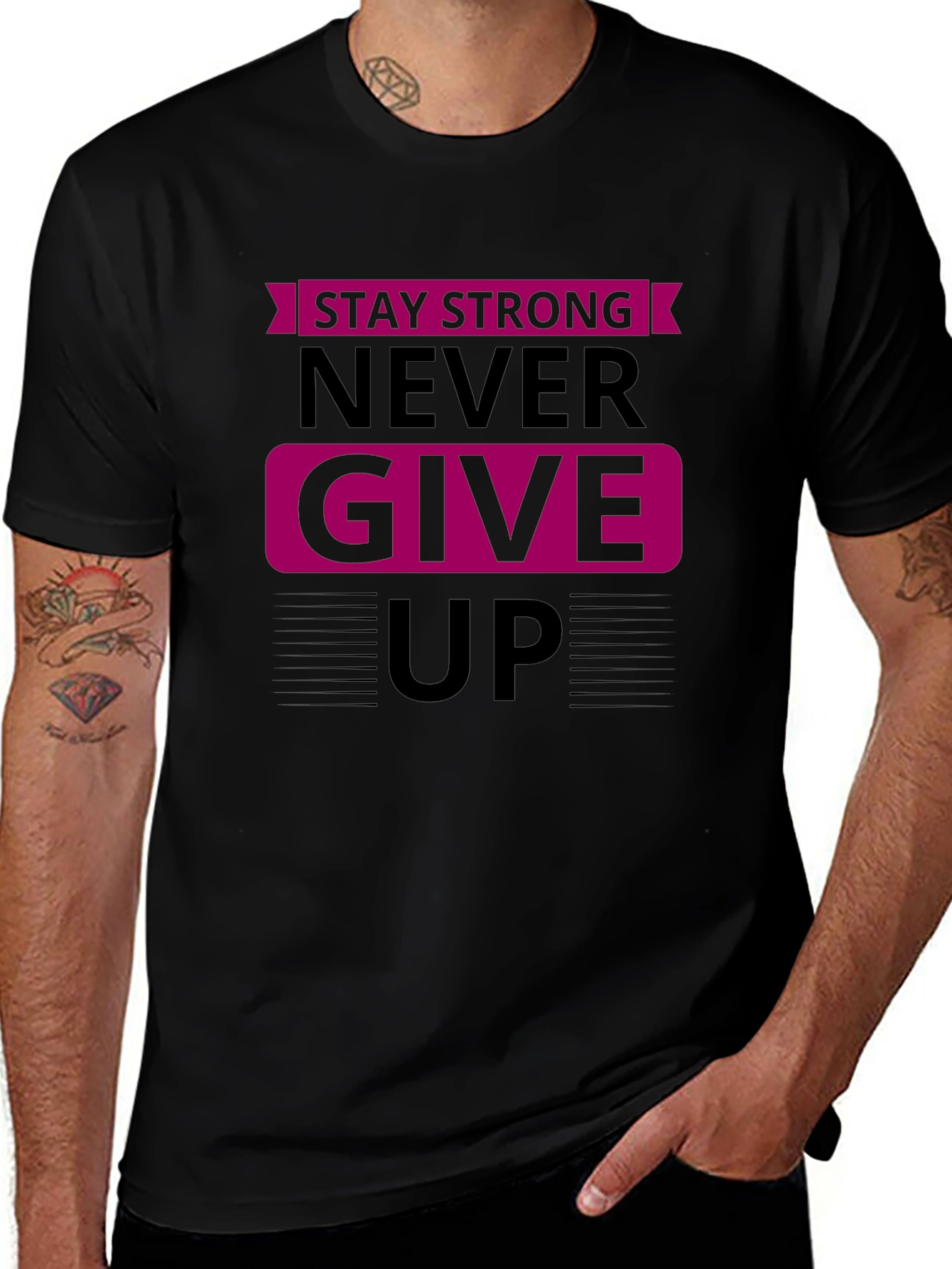 Variant 23 of Stay Strong Graphic Tee - Motivational Shirt