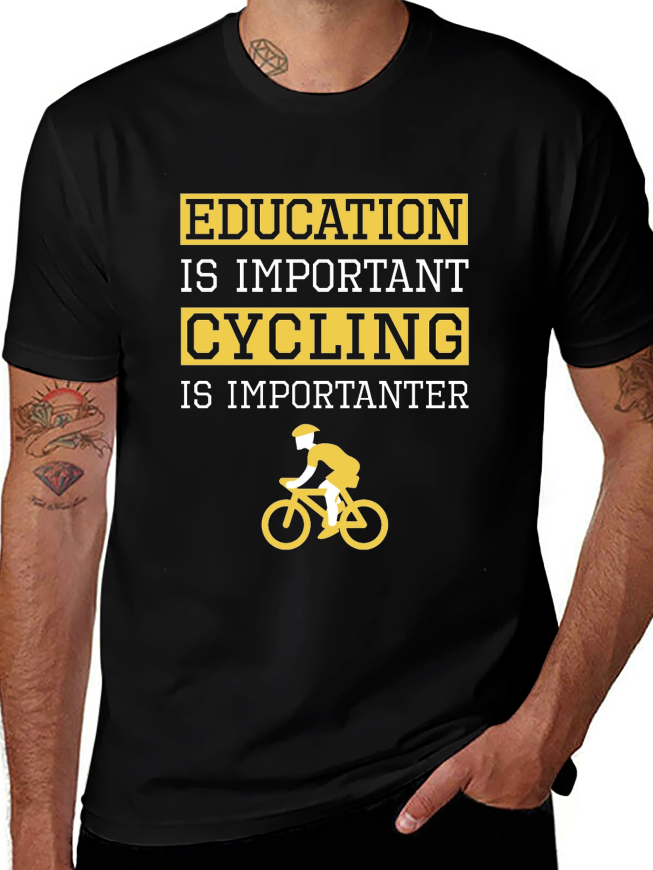 Variant 3 of Cycling Is Importanter Graphic T-Shirt