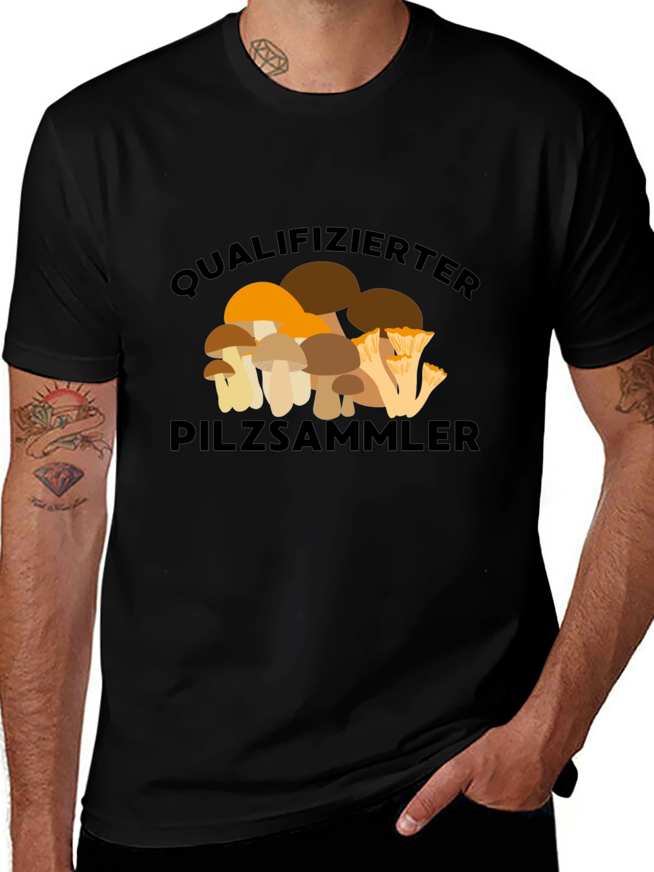 Variant 11 of Qualified Mushroom Hunter Graphic Tee