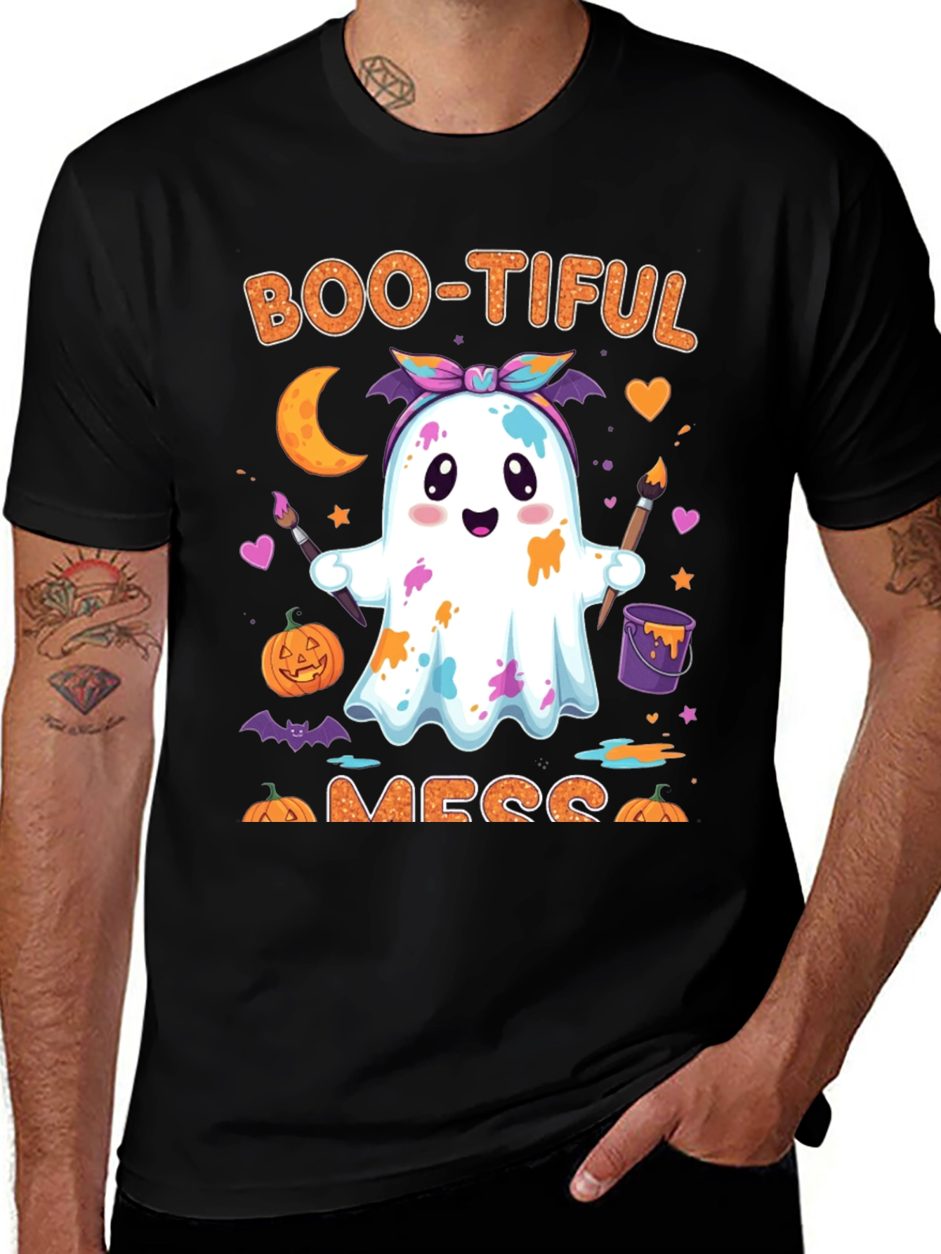 Variant 27 of Boo-tiful Mess Halloween Graphic T-Shirt