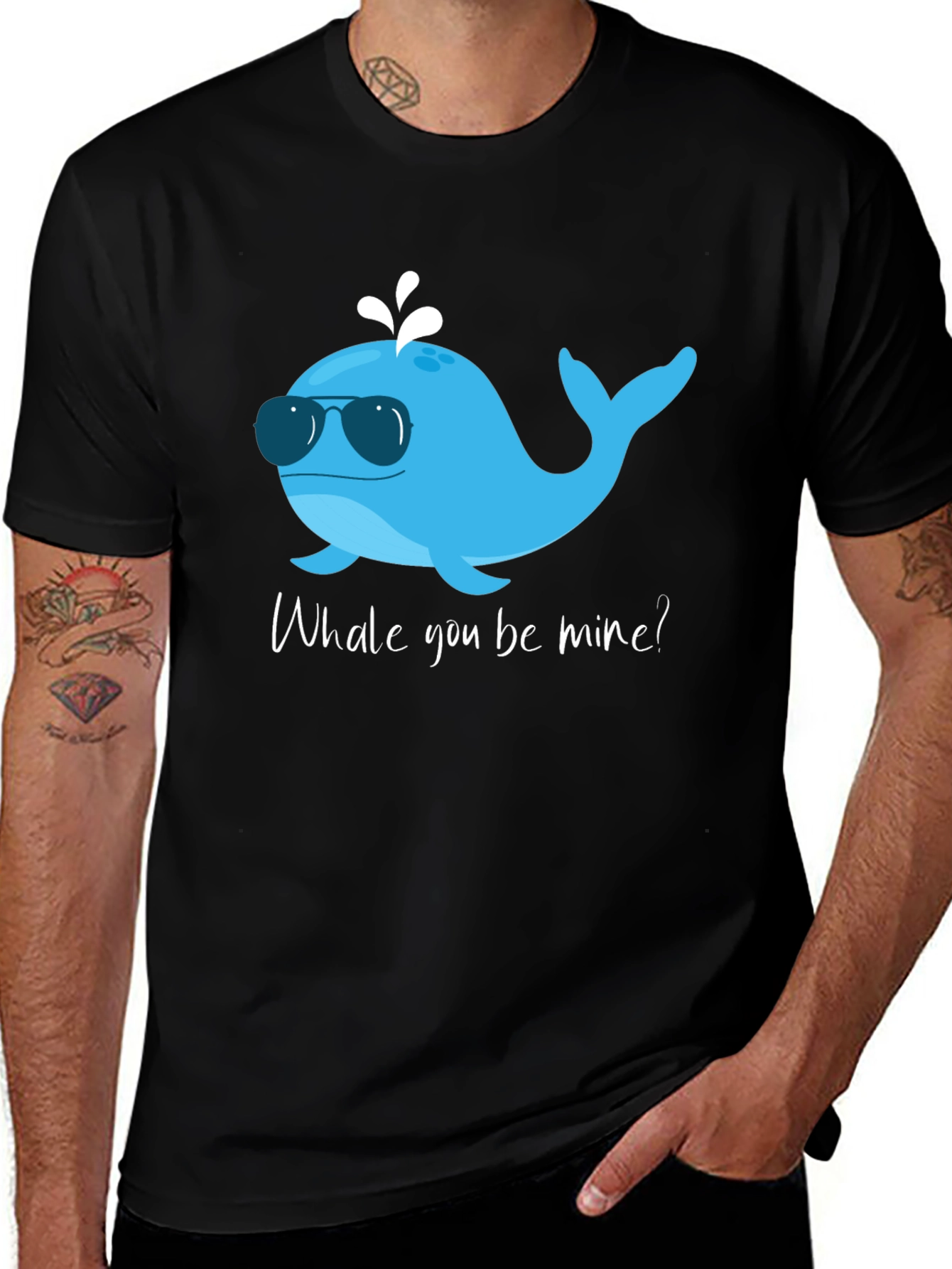 Variant 22 of Whale You Be Mine T-Shirt - Cute Ocean Valentine Tee