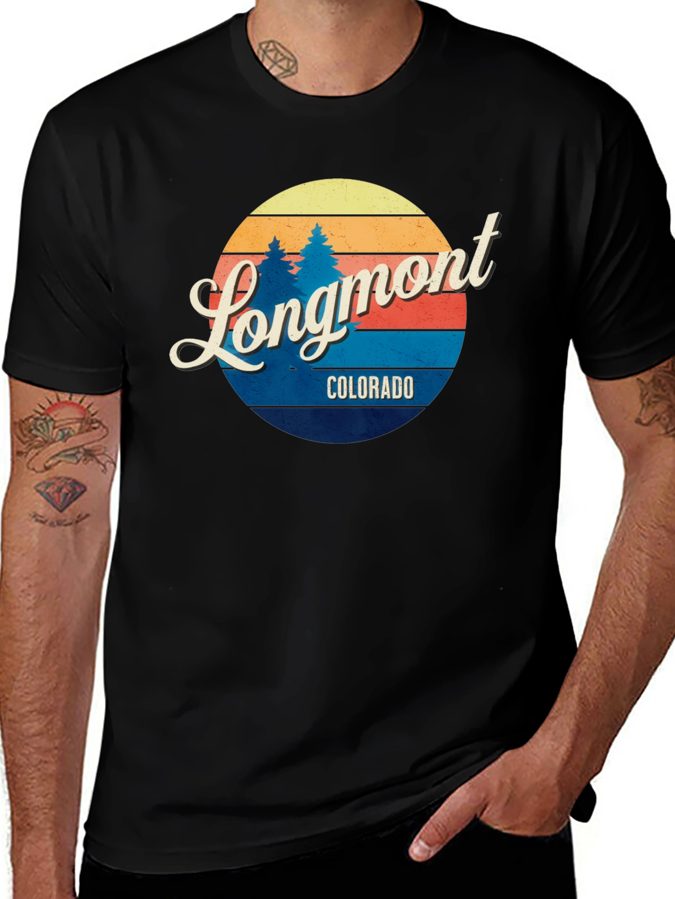 Variant 3 of Longmont Colorado Retro T-Shirt