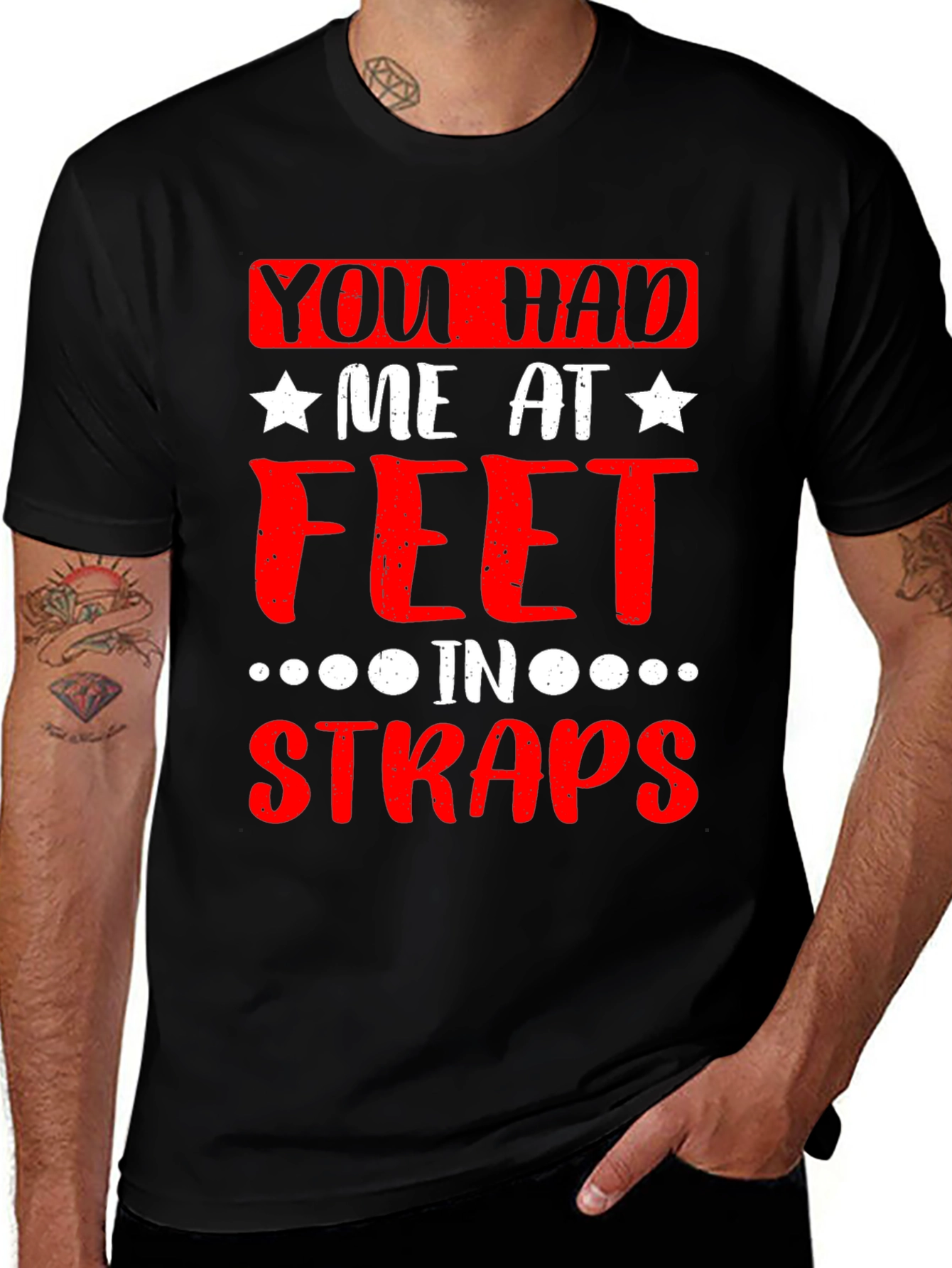 Variant 6 of You Had Me At Feet In Straps Graphic T-Shirt