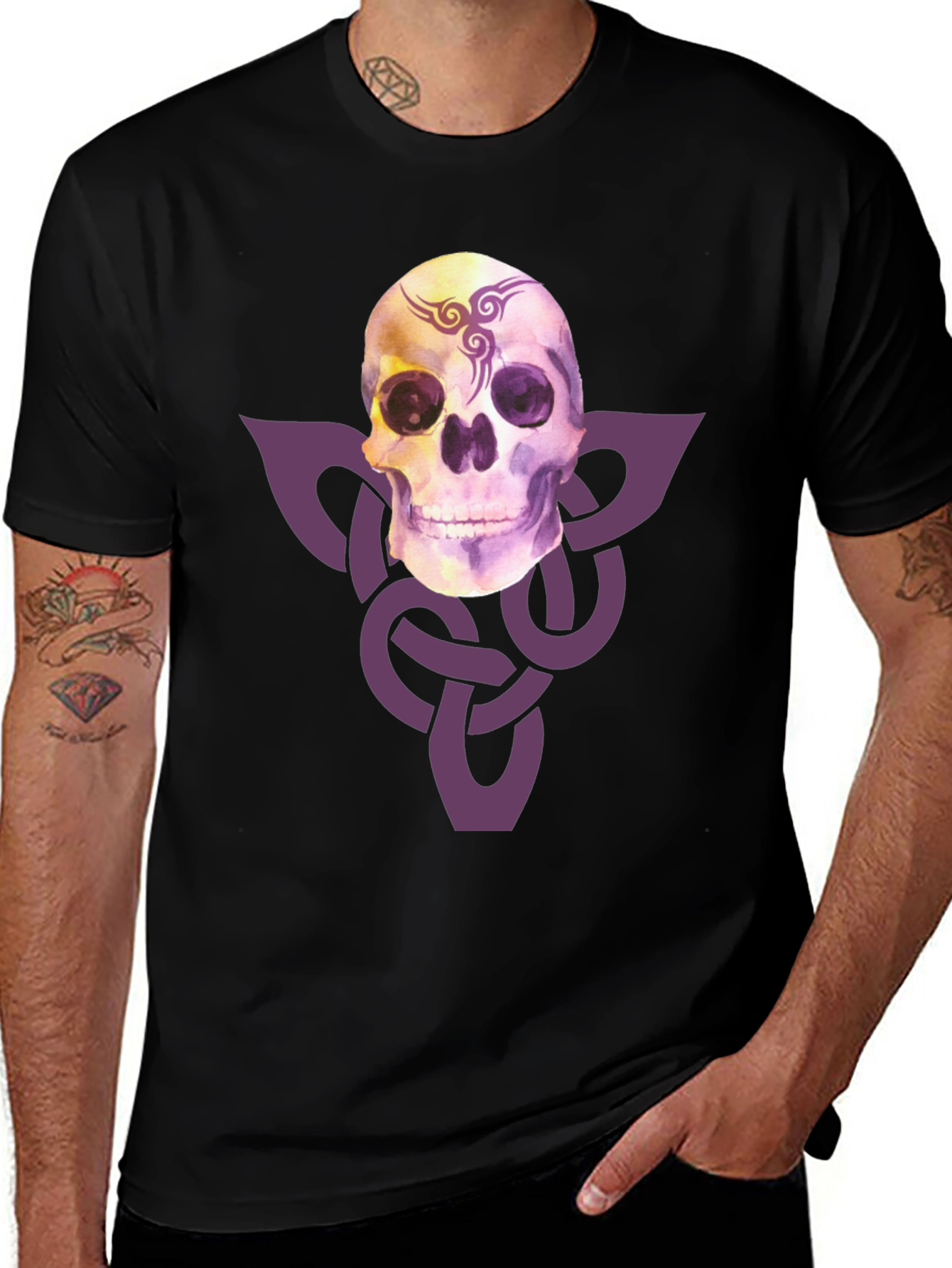 Variant 28 of Skull & Celtic Knot Graphic Tee