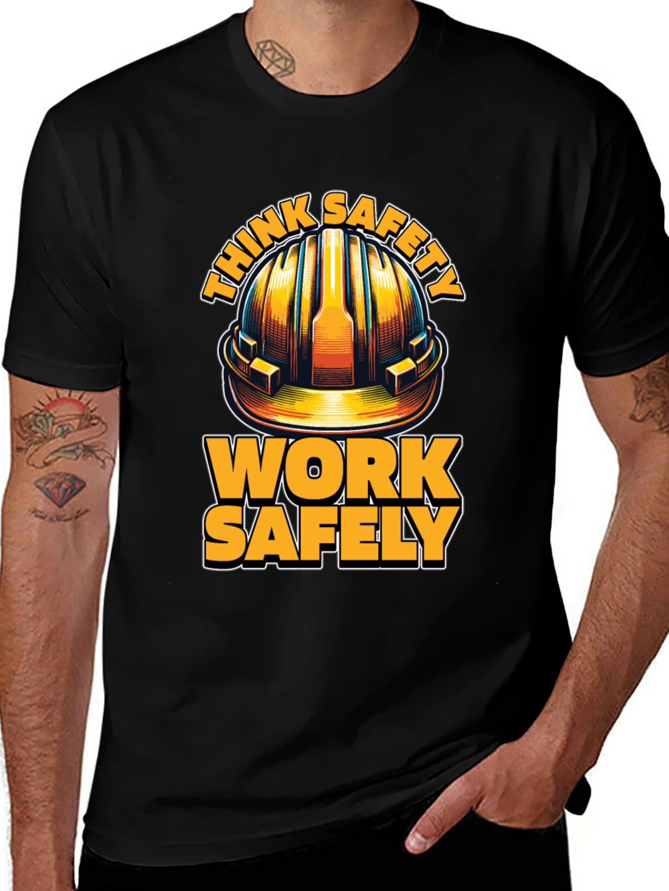 Variant 18 of Think Safety Work Safely Graphic Tee