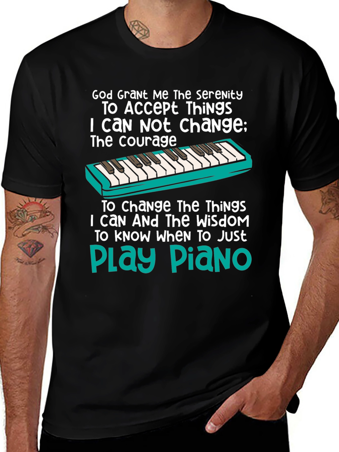 Variant 29 of Serenity Prayer Piano T-Shirt