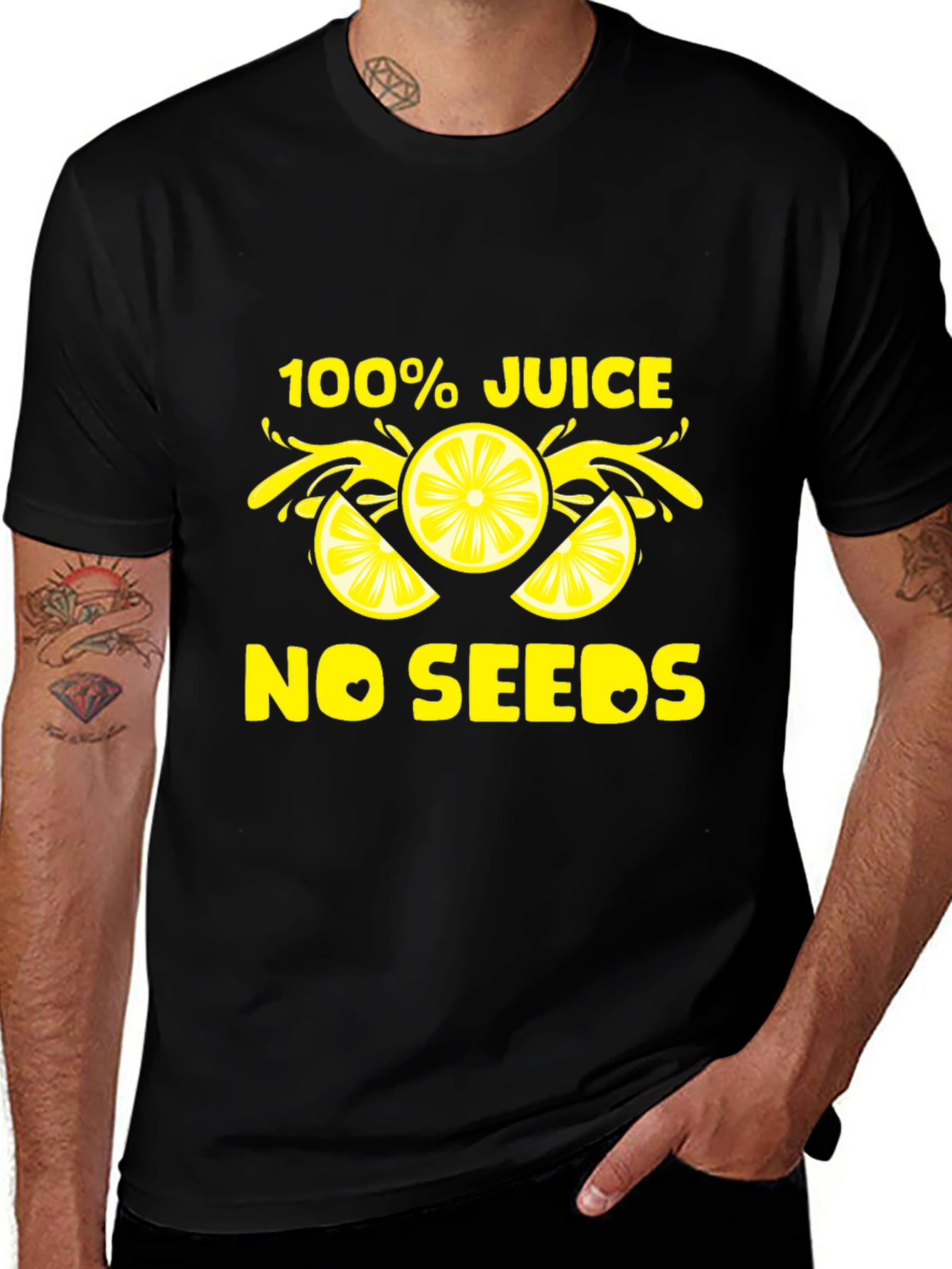 Variant 3 of 100% Juice No Seeds T-Shirt - Black
