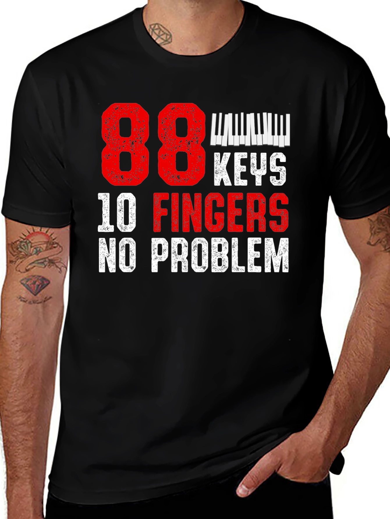 Variant 3 of 88 Keys 10 Fingers No Problem T-Shirt