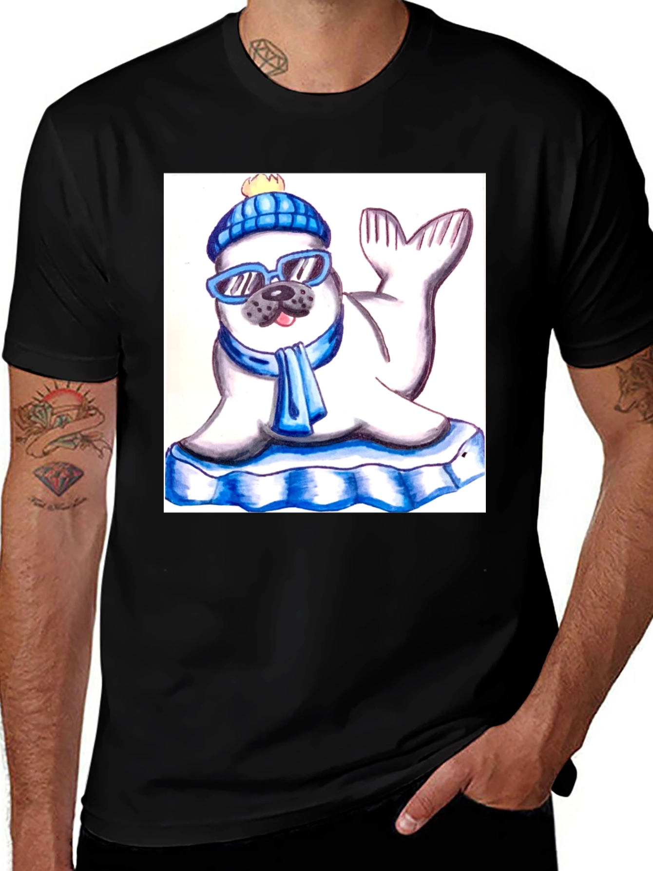 Variant 13 of Cool Seal T-Shirt - Cartoon Animal Tee