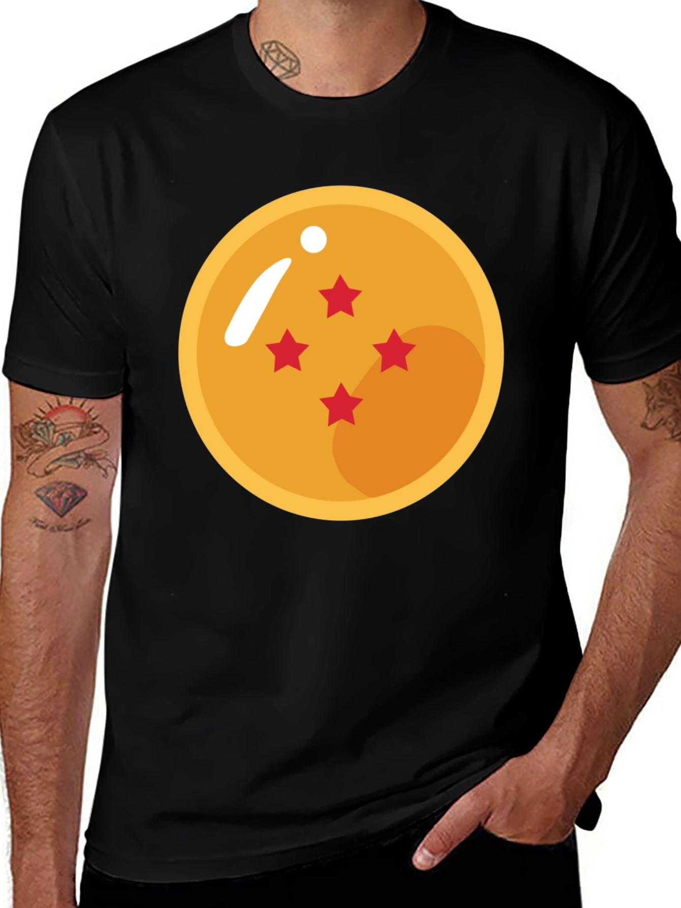 Dragon Ball Z 4-Star Ball Black T-Shirt