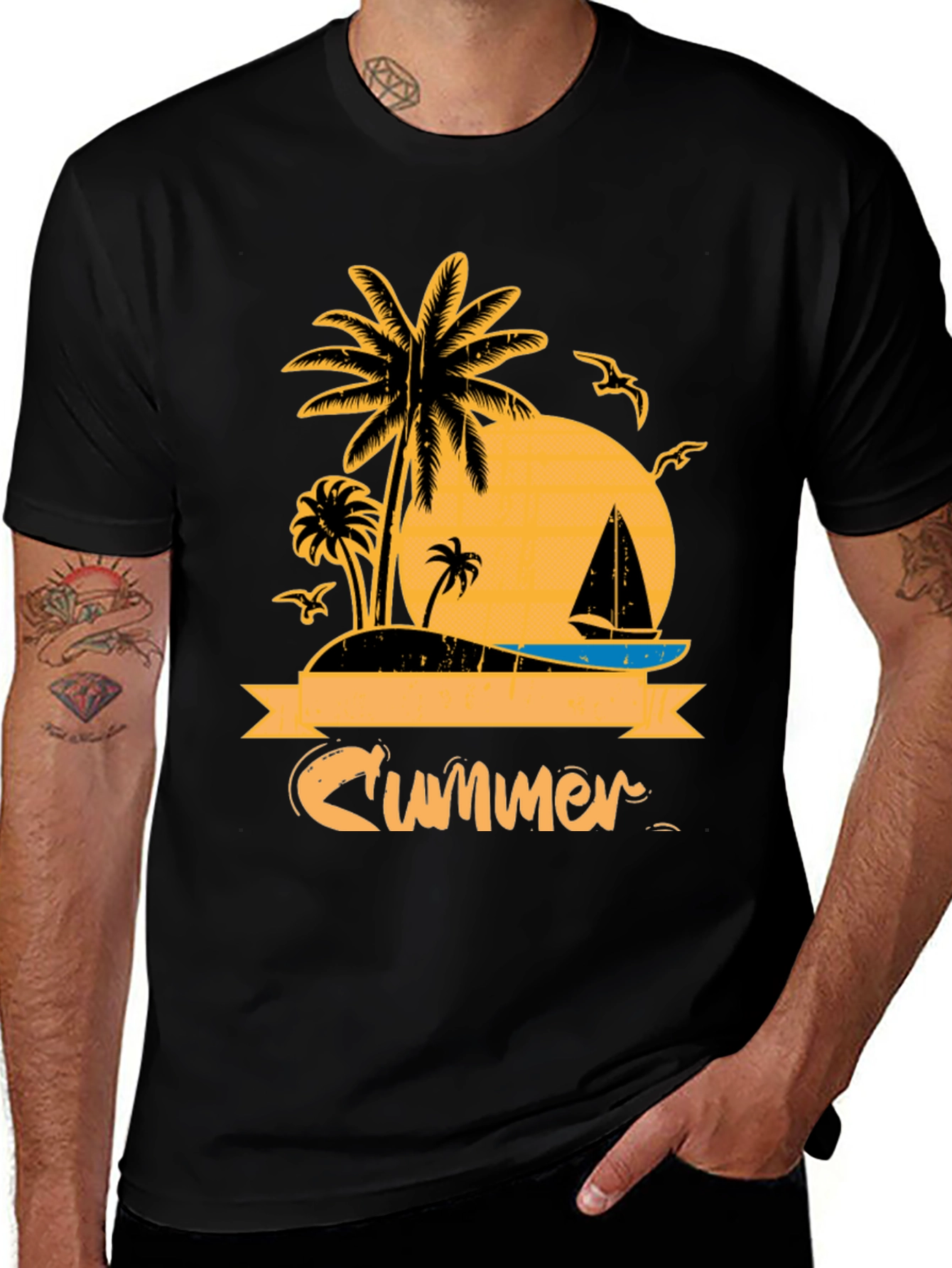 Summer Beach T-Shirt - Tropical Vibes
