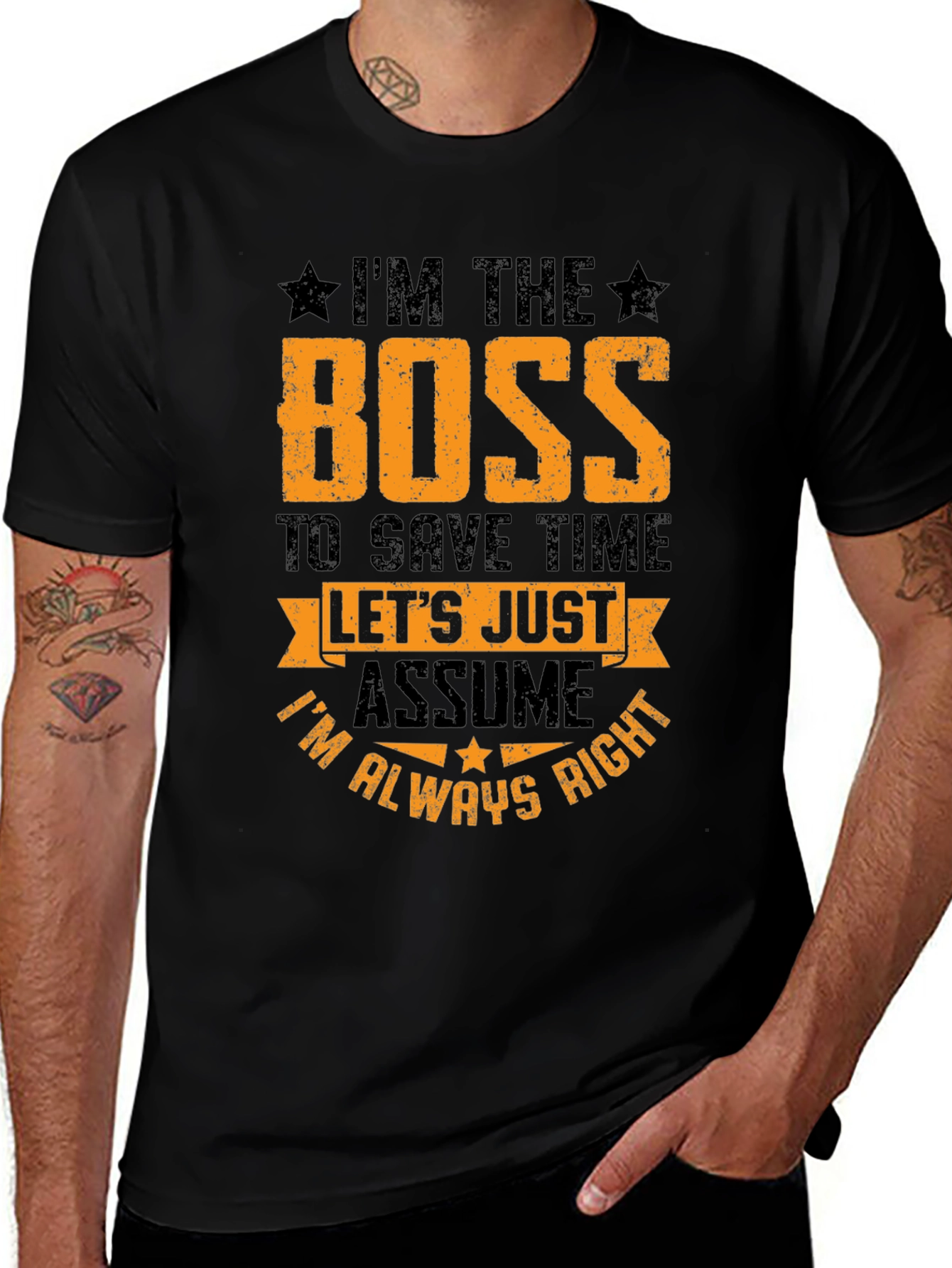 Variant 28 of I'm The Boss Graphic Tee - Sarcastic Humor T-Shirt