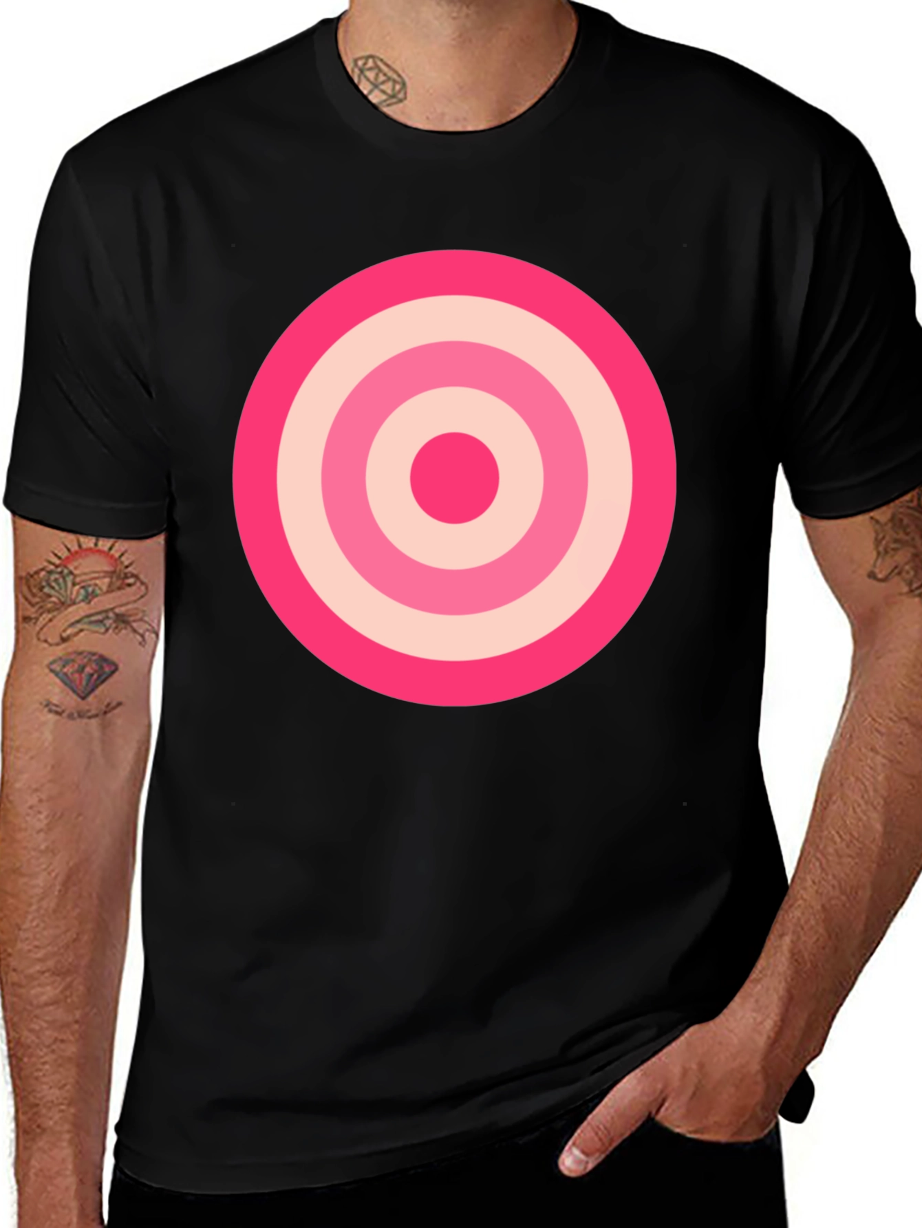 Variant 3 of Retro Target Graphic Tee - Classic Style