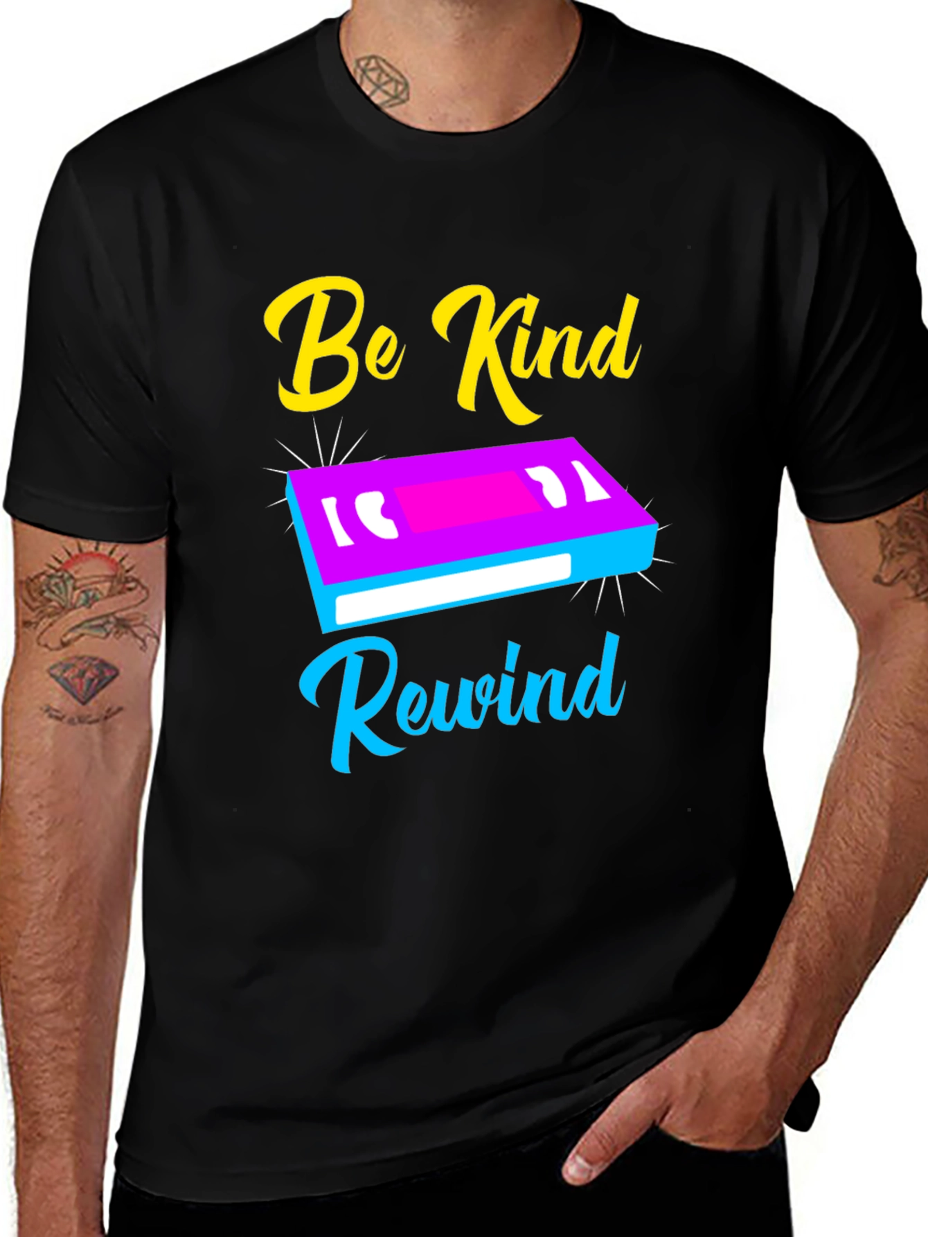 Be Kind Rewind Retro Graphic T-Shirt