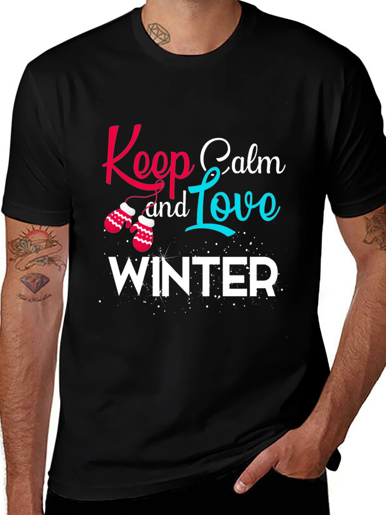 Variant 28 of Keep Calm and Love Winter Graphic Tee