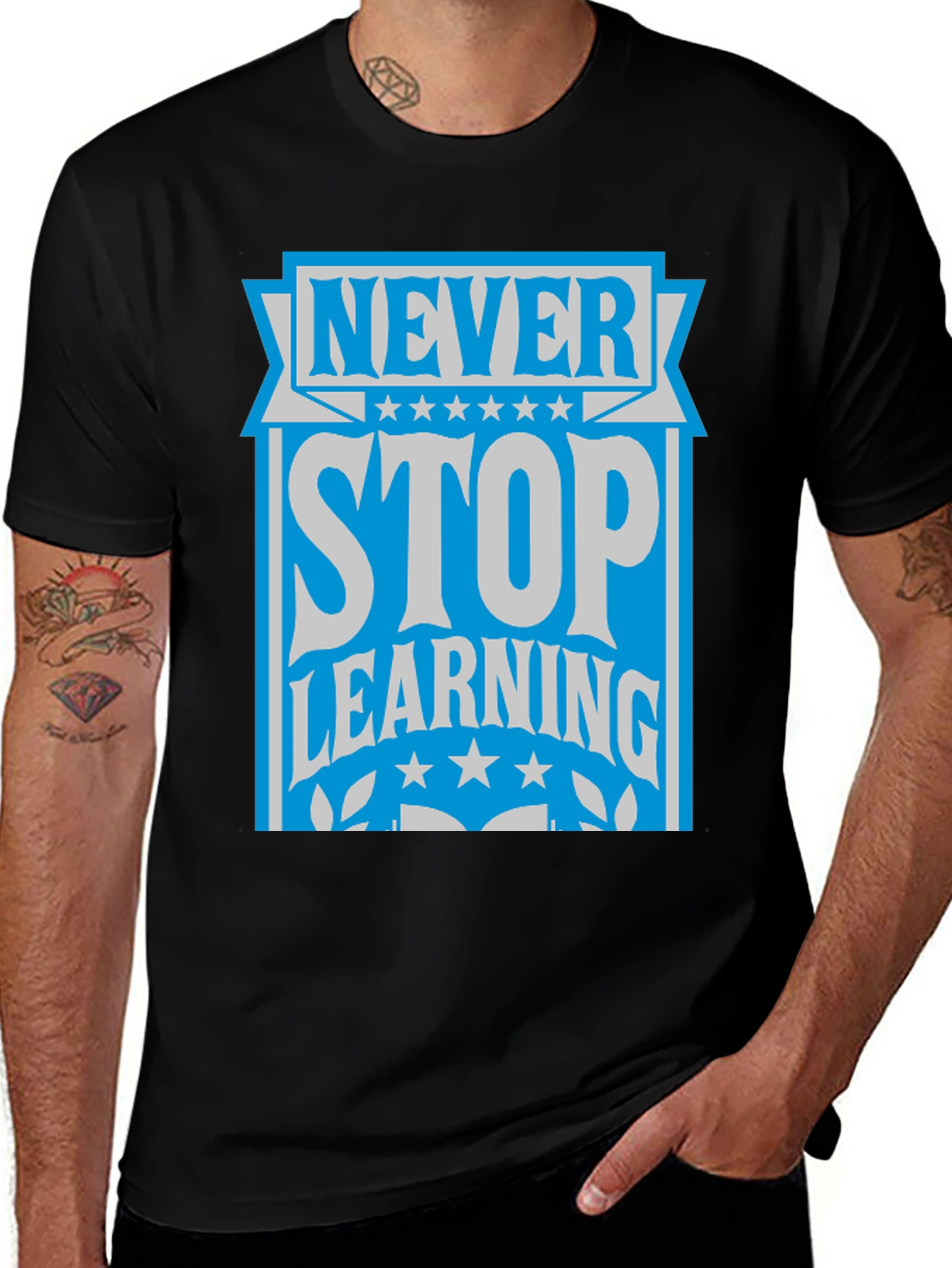 Variant 4 of Never Stop Learning Graphic T-Shirt