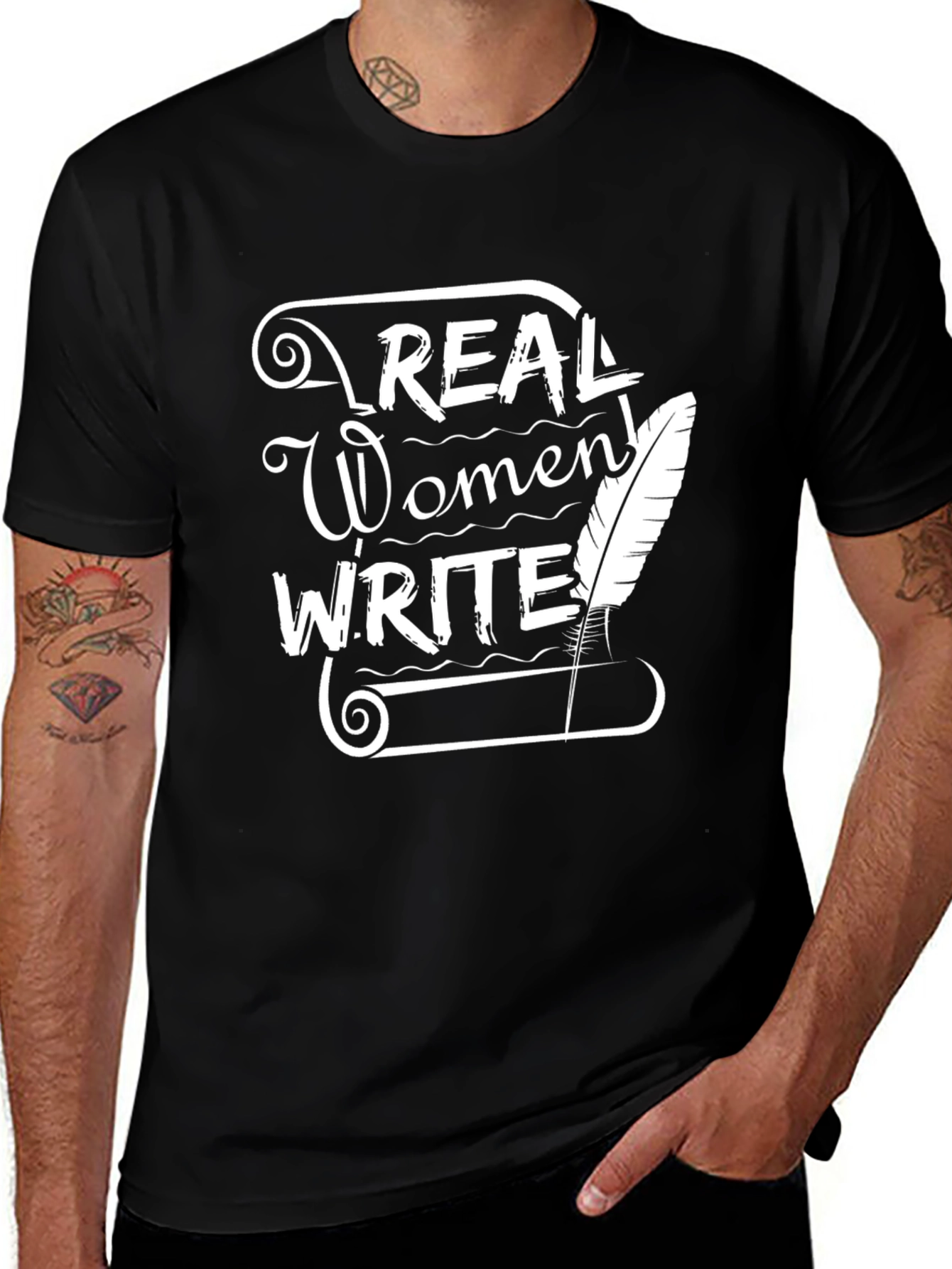 Variant 26 of Real Women Write T-Shirt - Writer's Tee