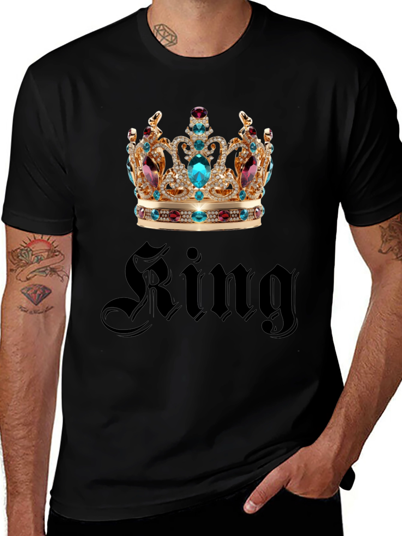 Variant 22 of King Crown Graphic Tee - Stylish Men's T-Shirt