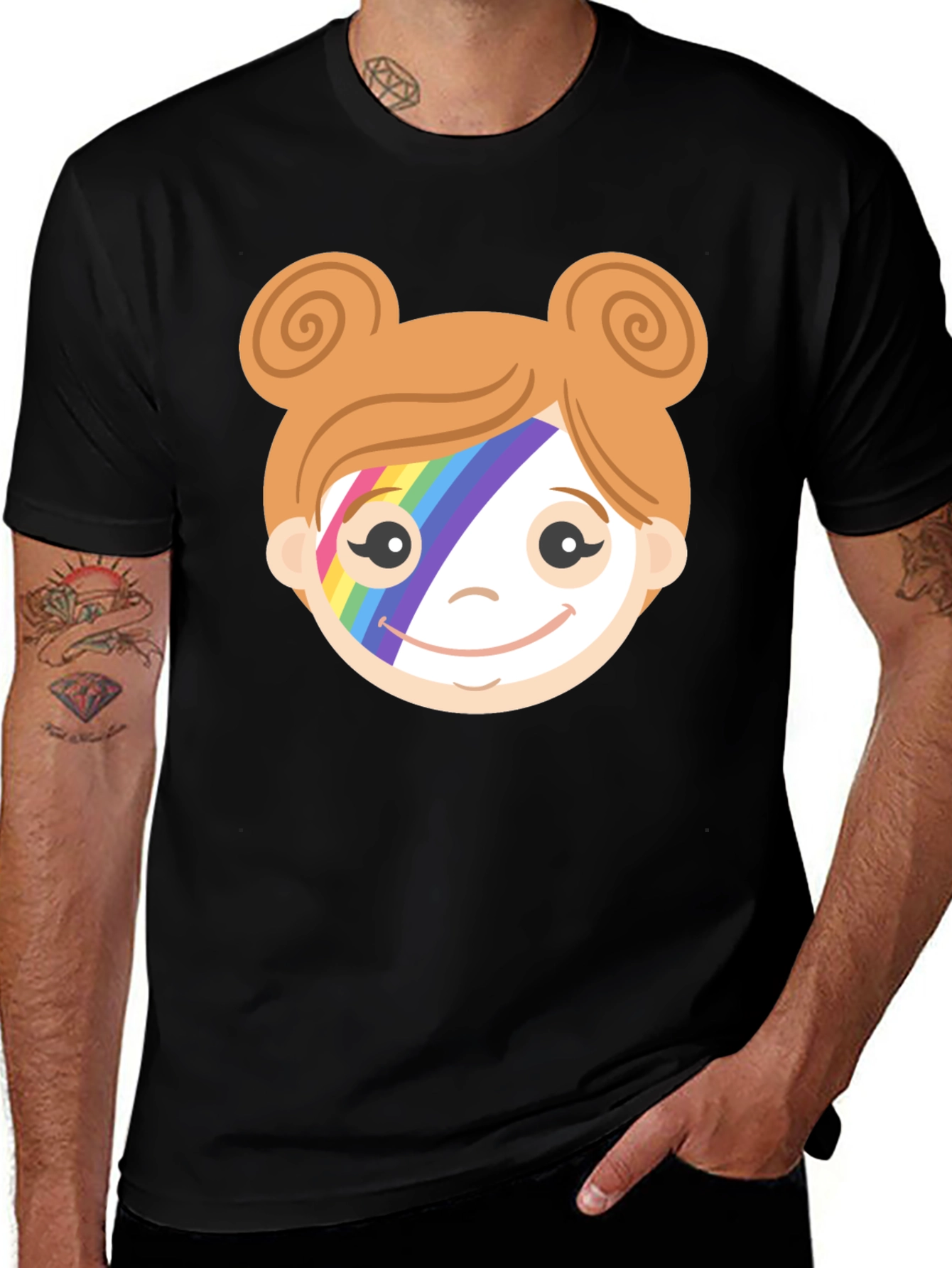 Variant 4 of Rainbow Face Tee
