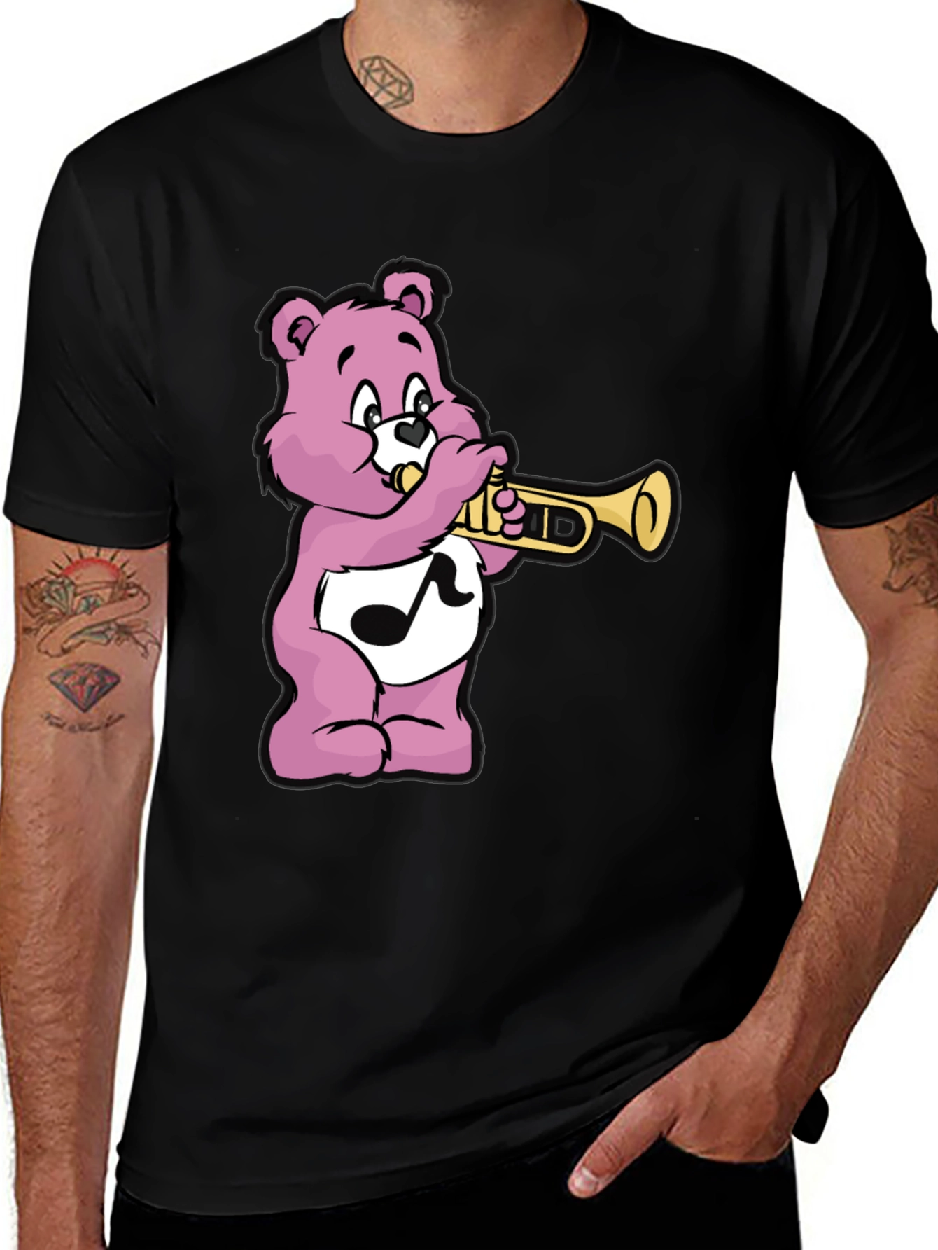 Variant 8 of Pink Bear Trumpet Graphic T-Shirt