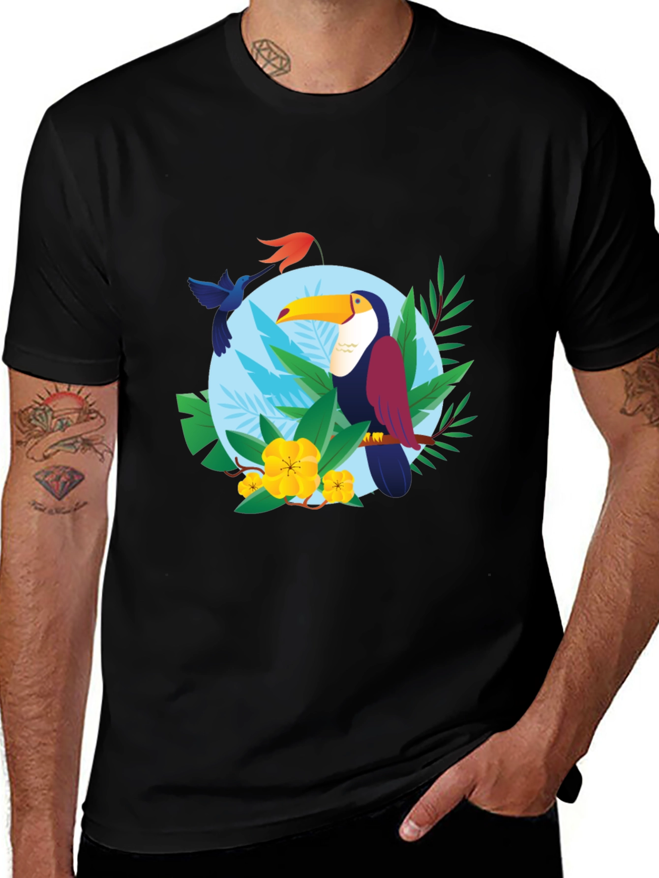 Variant 9 of Tropical Toucan Graphic Tee - Vibrant & Comfortable