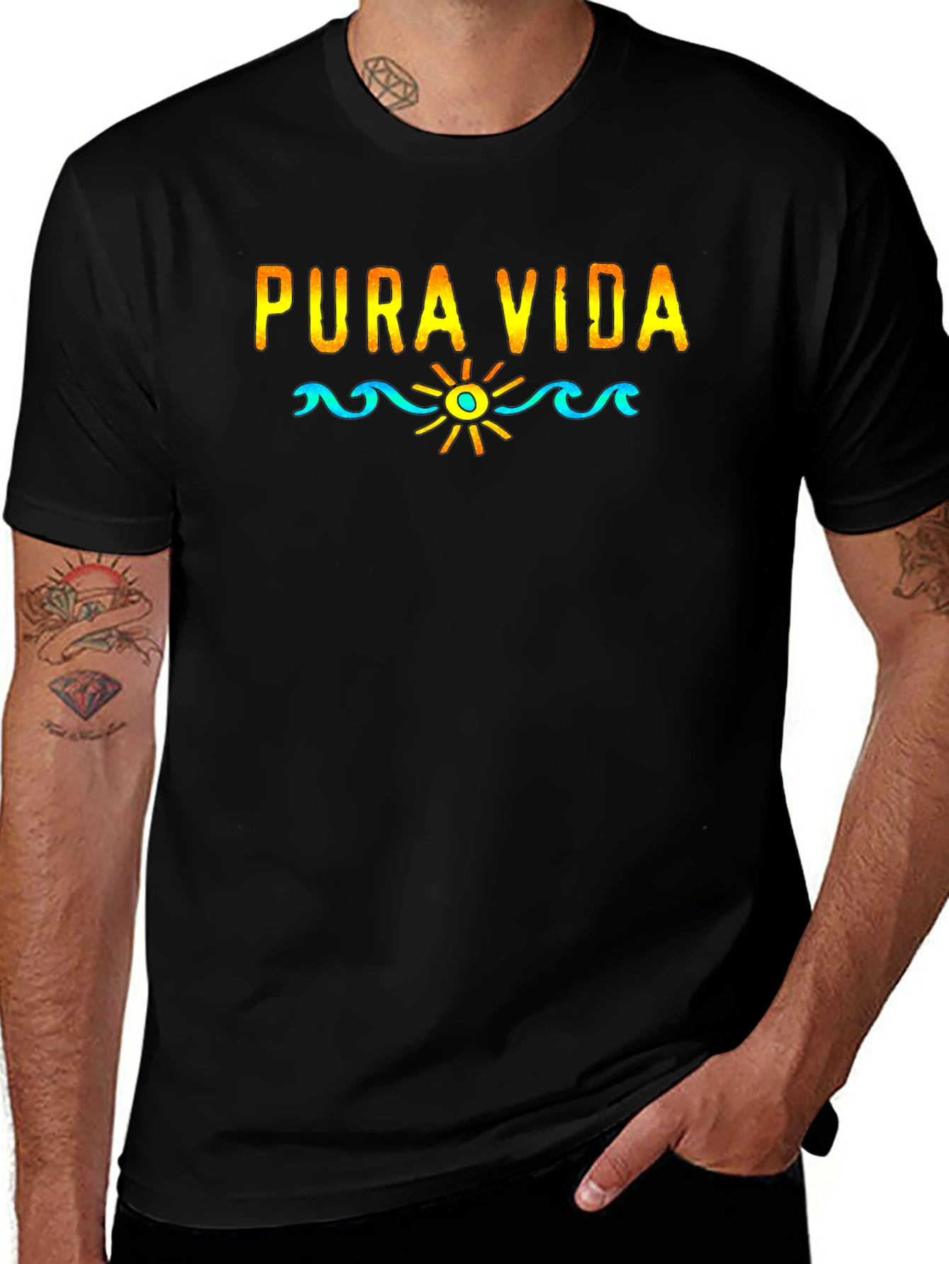 Pura Vida Black Graphic Tee