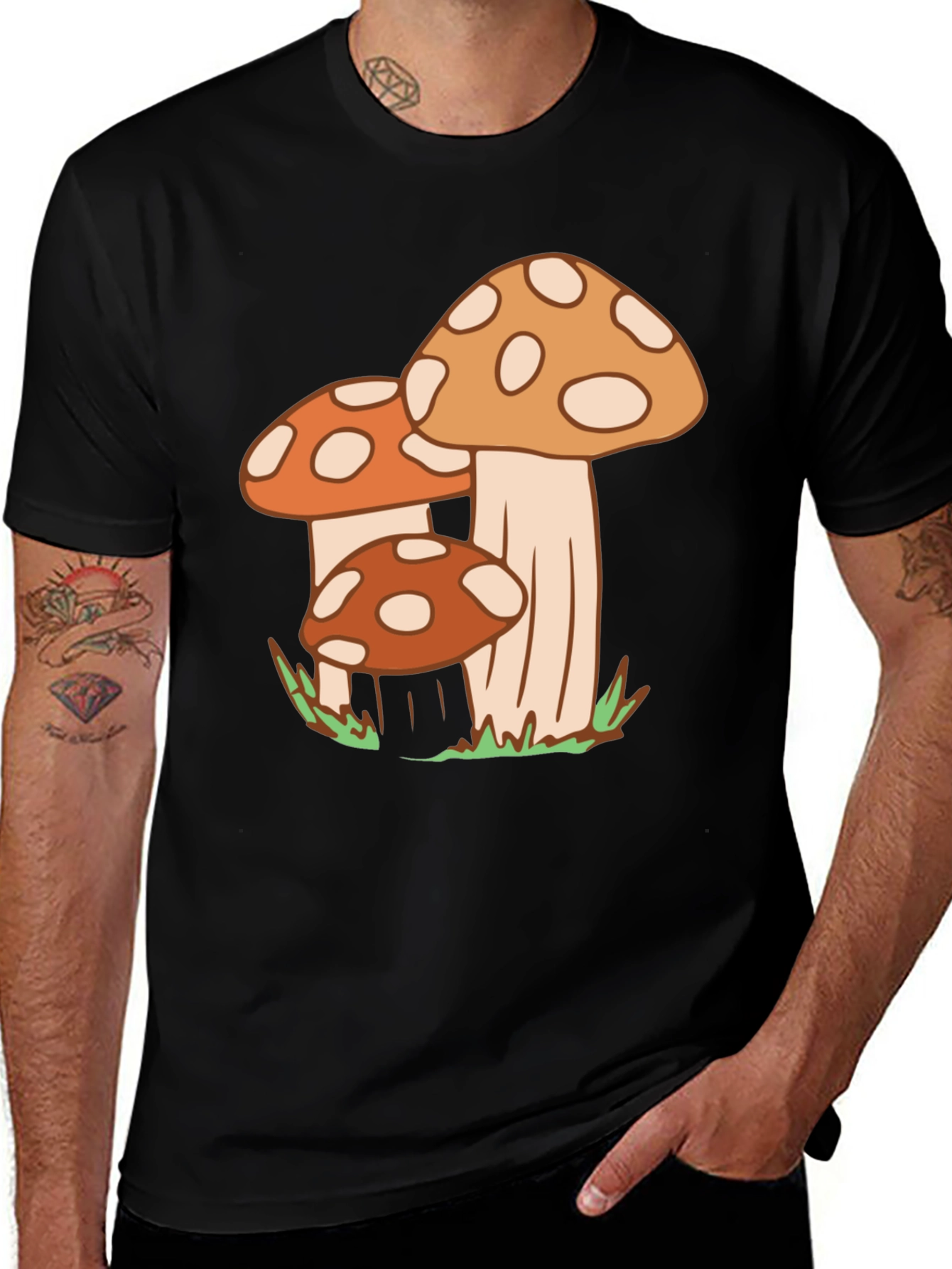 Variant 23 of Mushroom Graphic Tee - Funky Retro Style