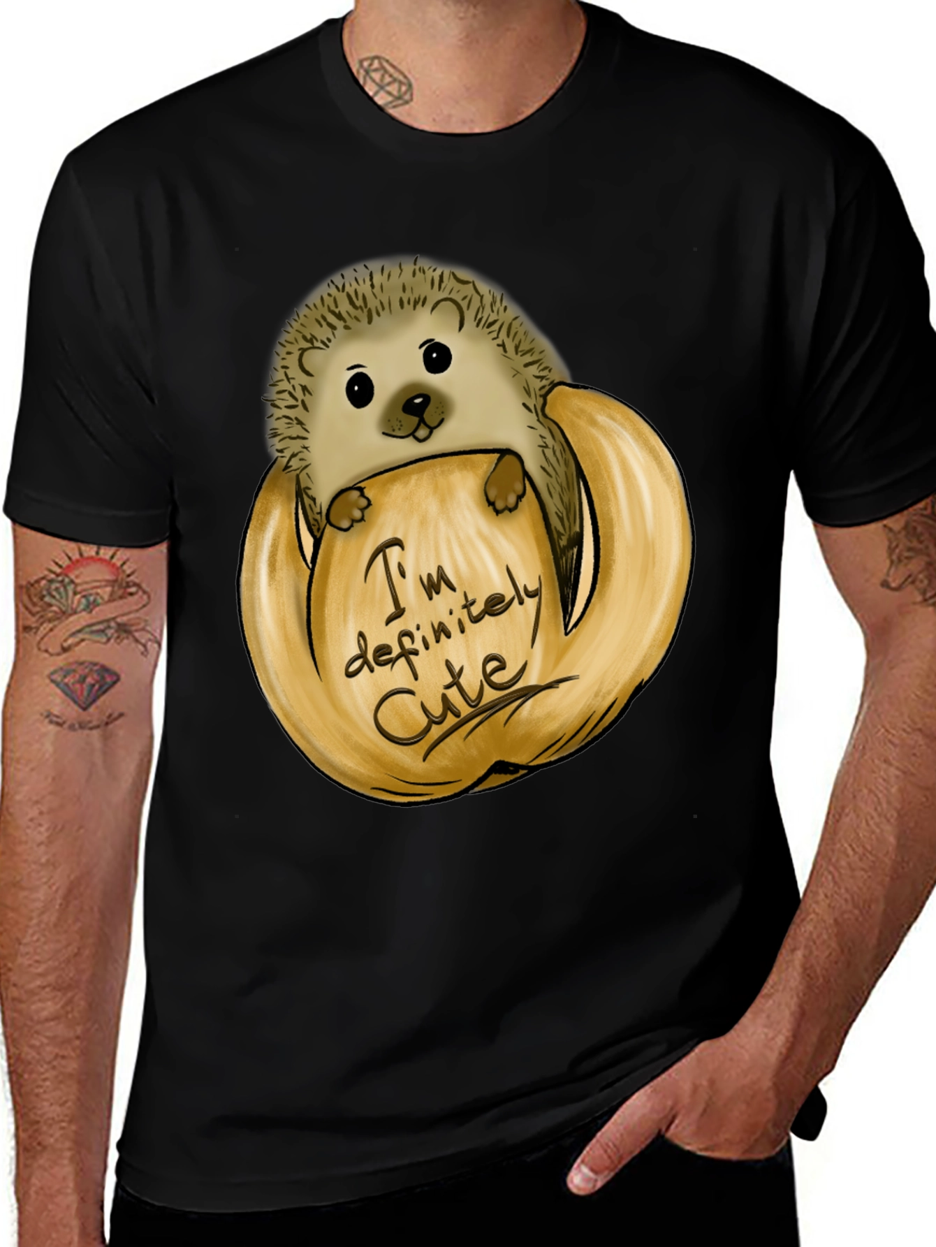 Variant 30 of Cute Hedgehog in Banana T-Shirt