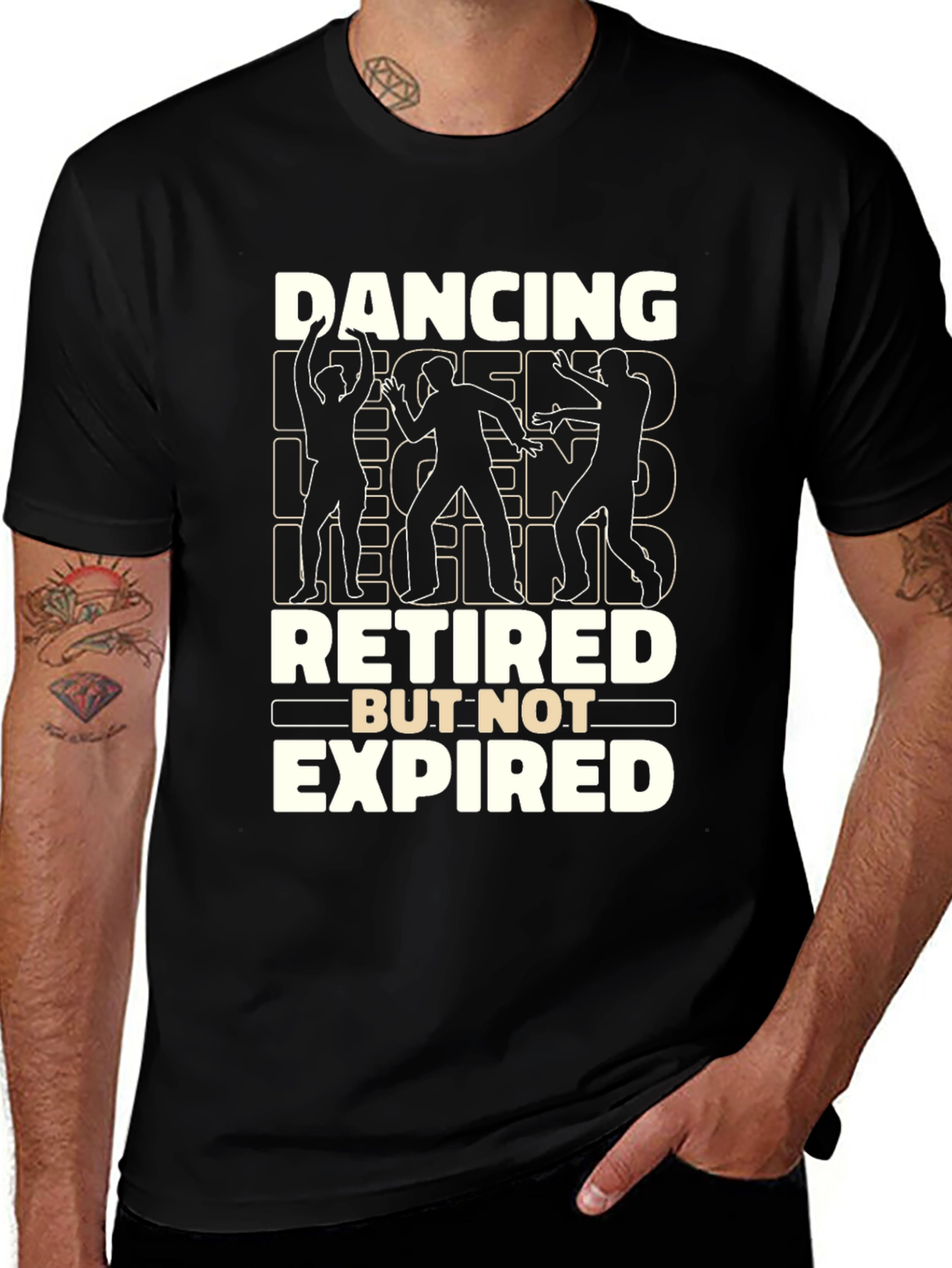 Variant 2 of Dancing Legend Retired T-Shirt - Humorous Graphic Tee