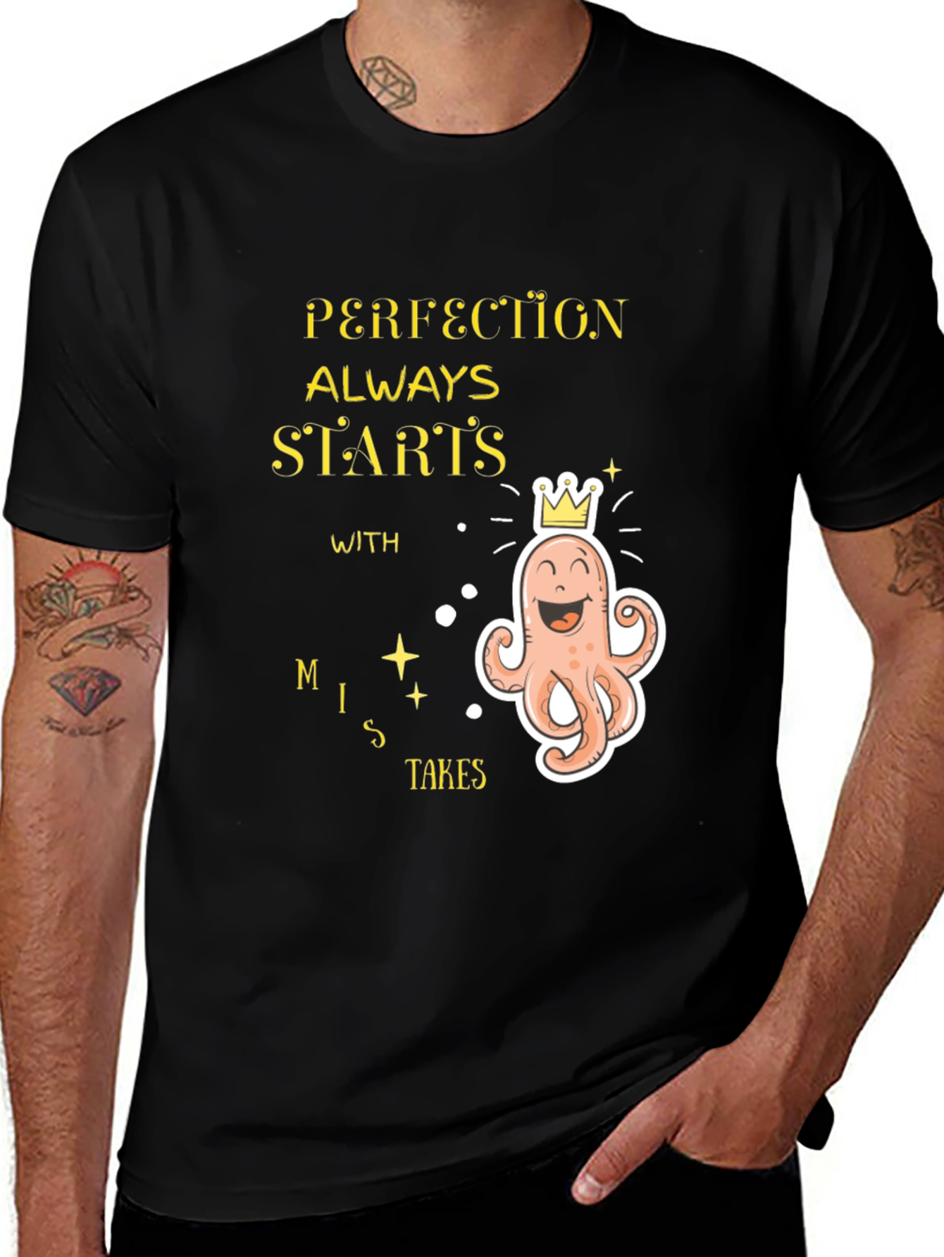 Variant 26 of Perfection Starts With Mistakes Graphic T-Shirt