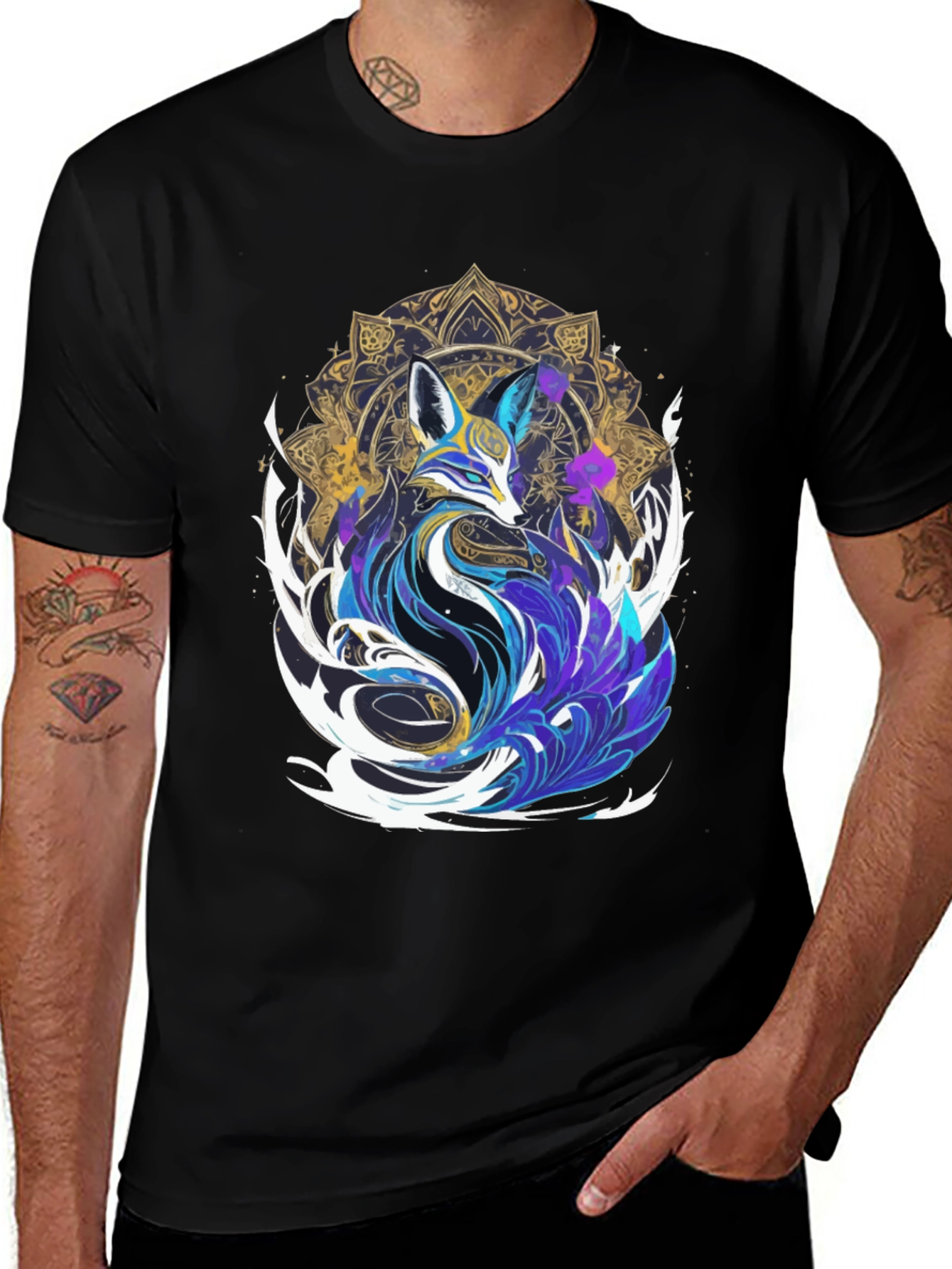 Variant 17 of Mystic Fox Graphic Tee - Unique Design