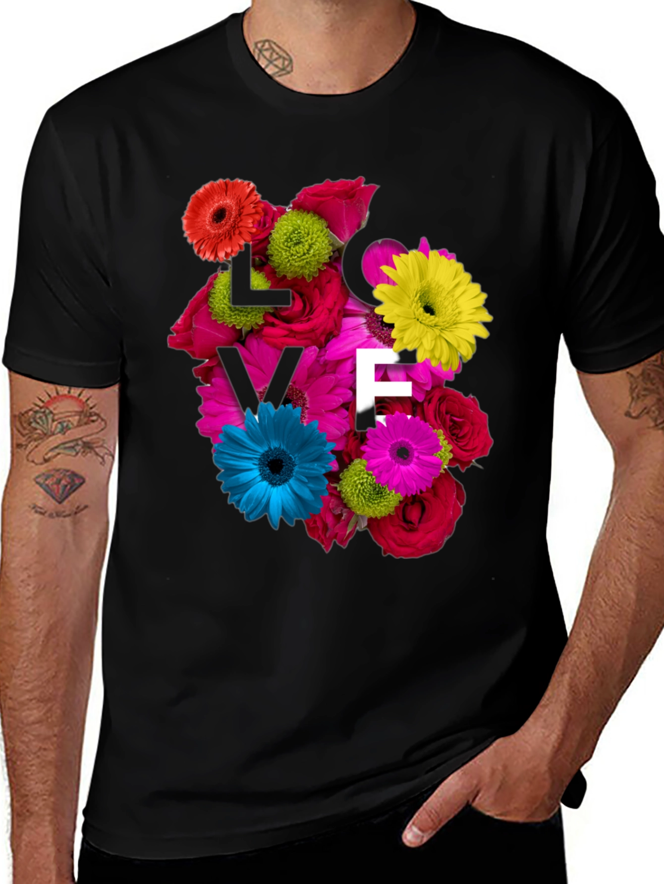 Variant 5 of Floral Love T-Shirt - Unique Design
